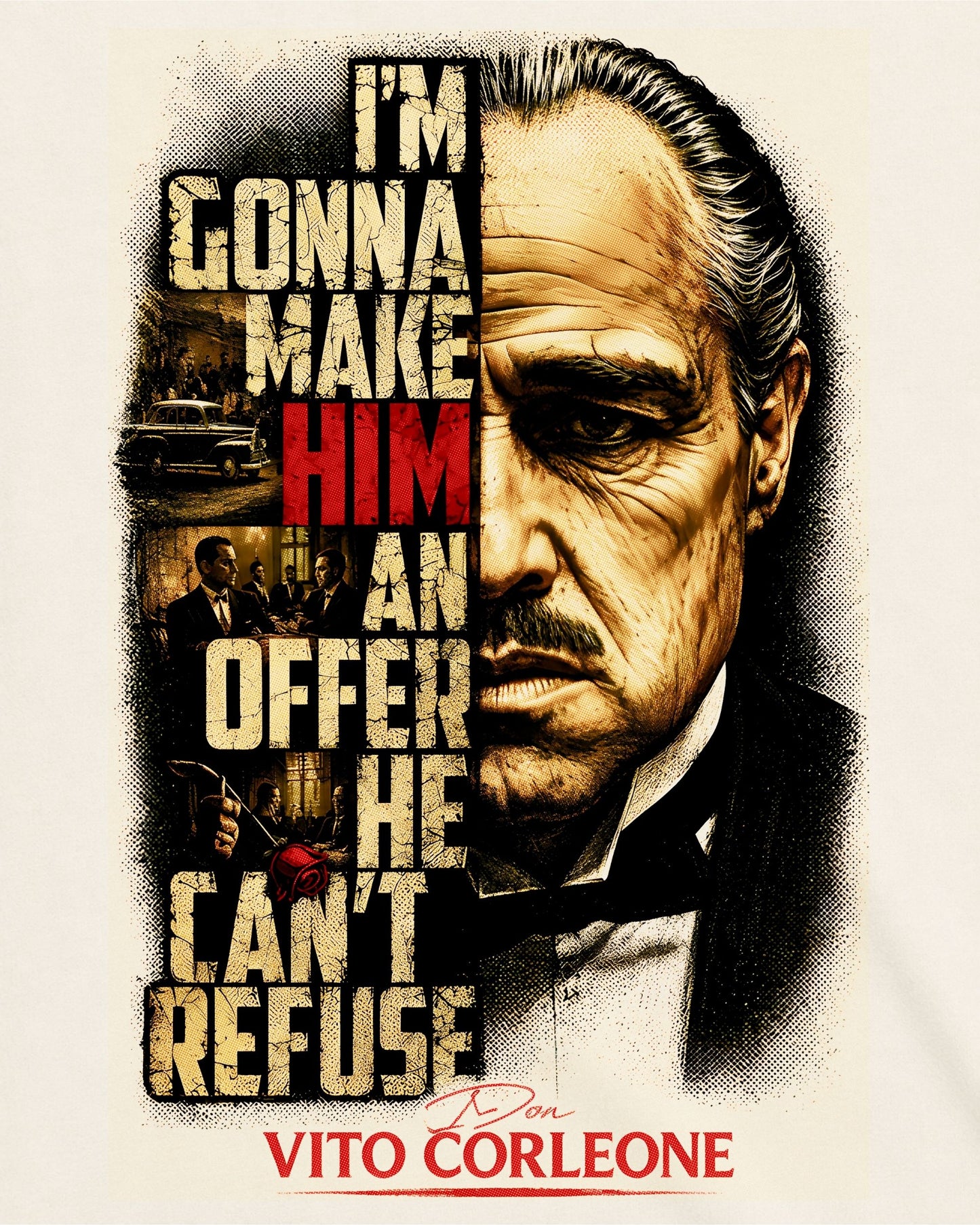 Camiseta Off-White O Poderoso Chefão – Vito Corleone