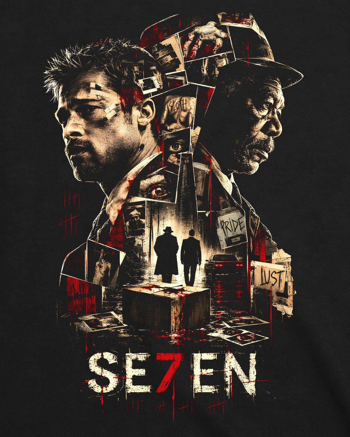 Camiseta Se7en – Mills & Somerset Character Collage
