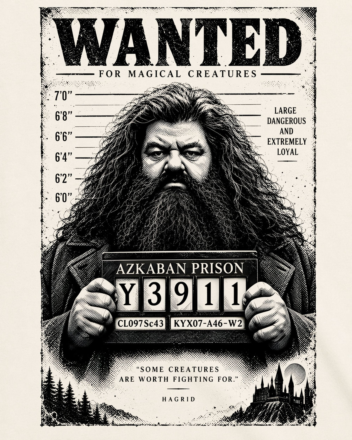 Camiseta Off-White Harry Potter – Hagrid Wanted
