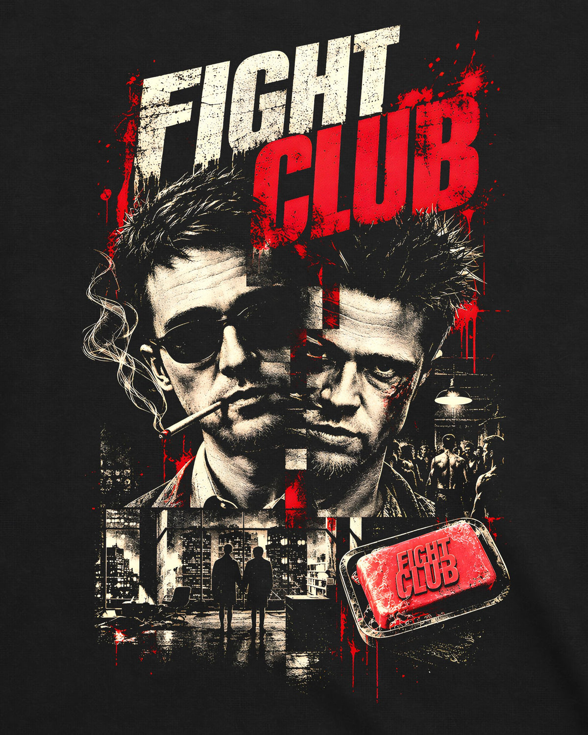 Camiseta Clube da Luta – Crimson Chaos