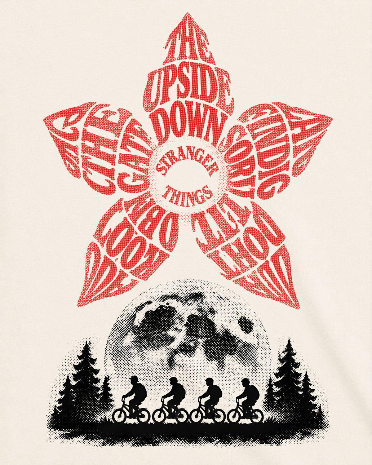Camiseta Off-White Stranger Things – Demogorgon Typography