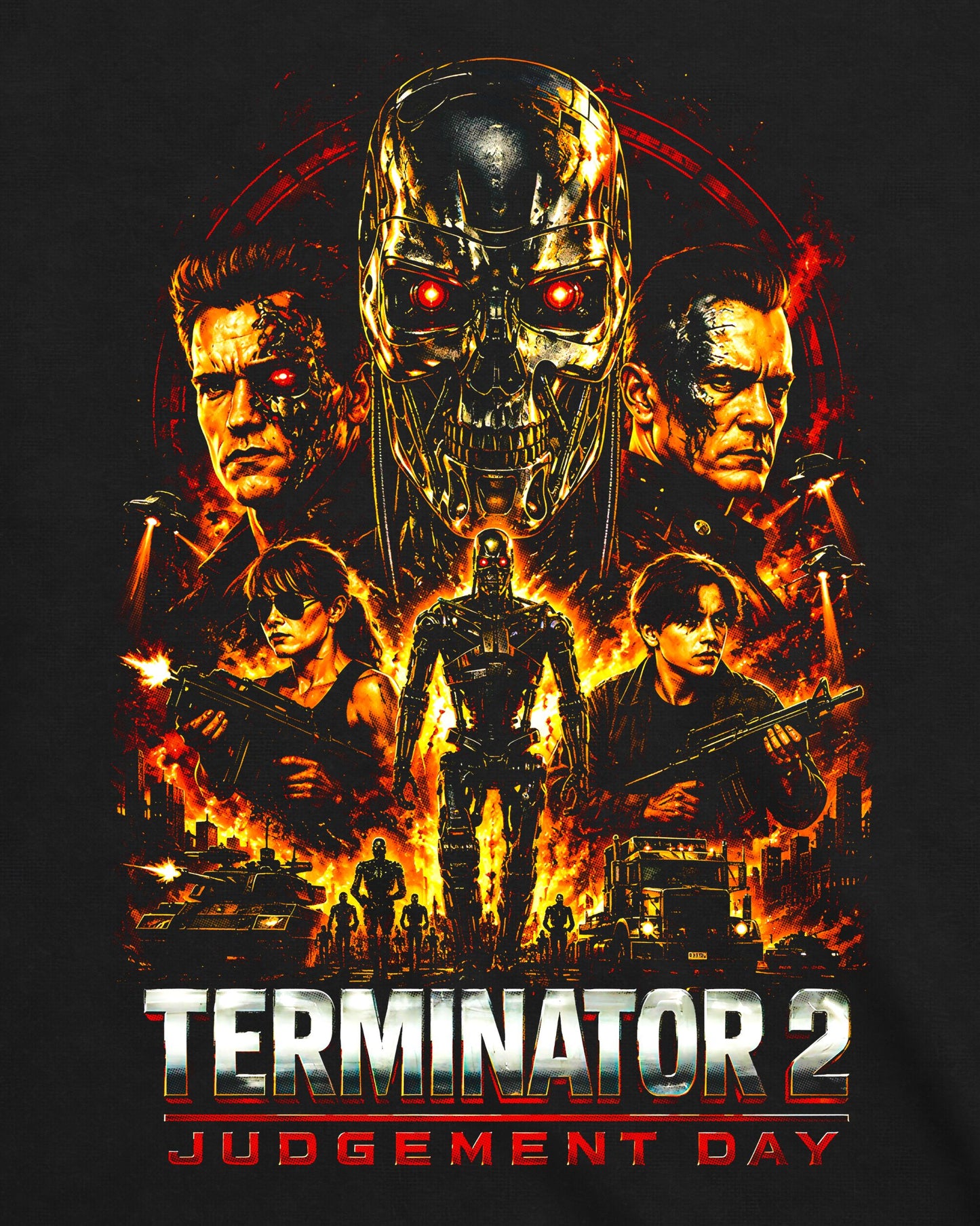 Camiseta Exterminador do Futuro 2: O Julgamento Final – Hasta La Vista Collage