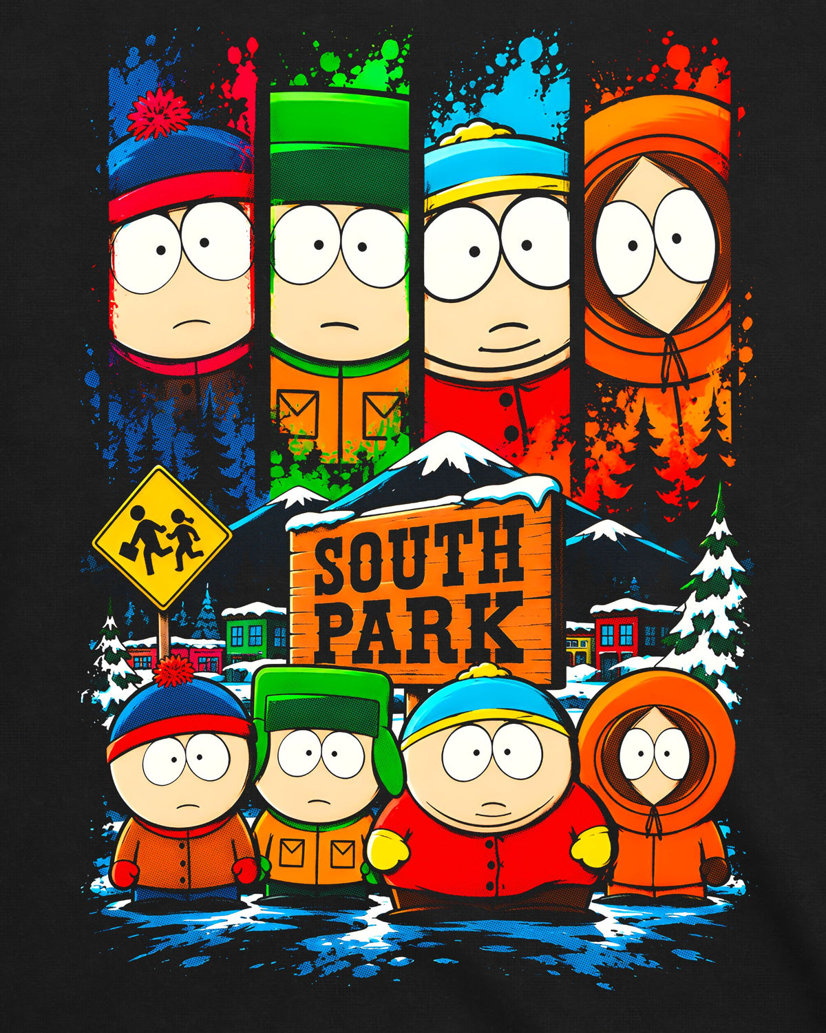 Camiseta South Park – The Main Boys Landscape