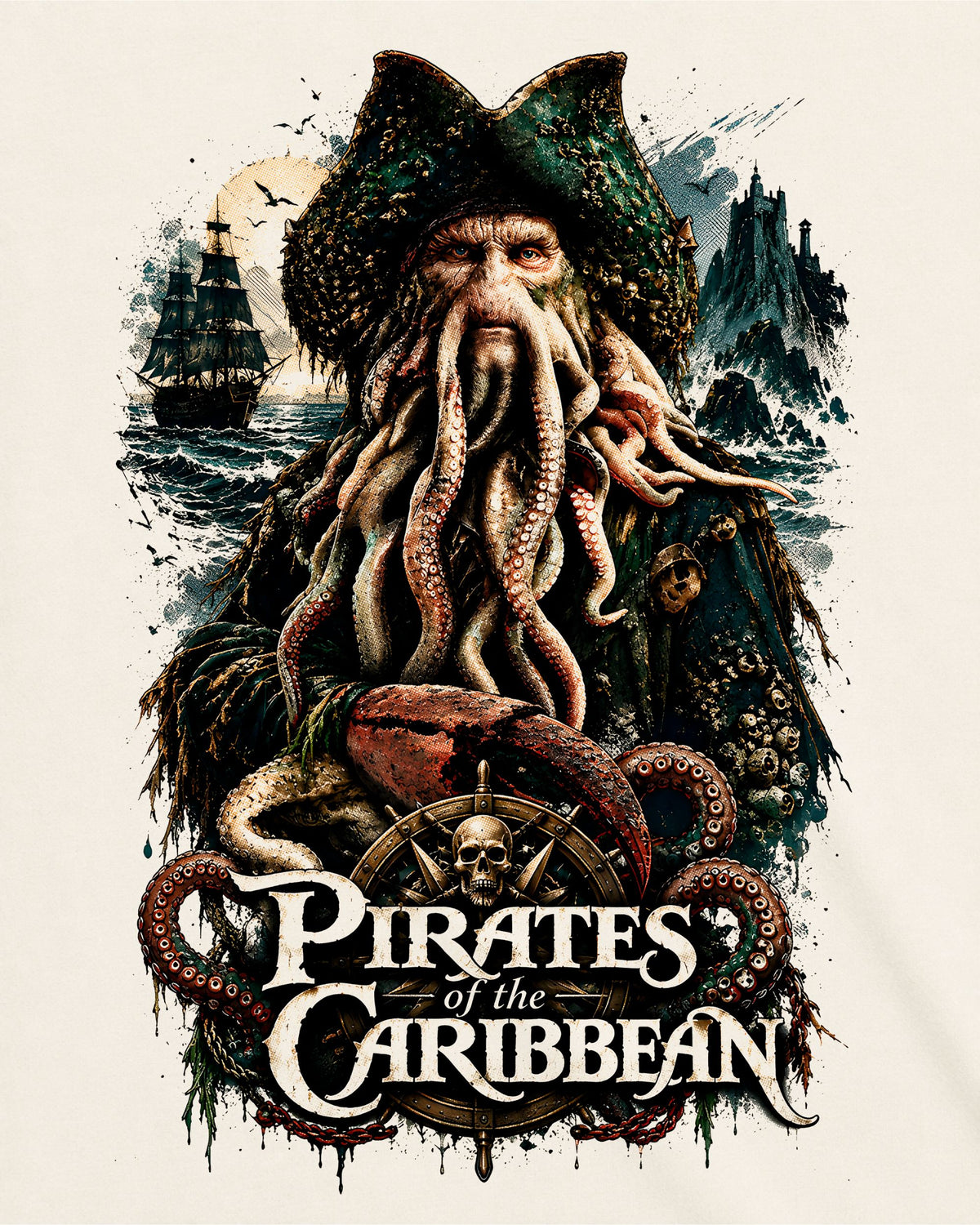 Camiseta Off-White Piratas do Caribe – Mona Jones