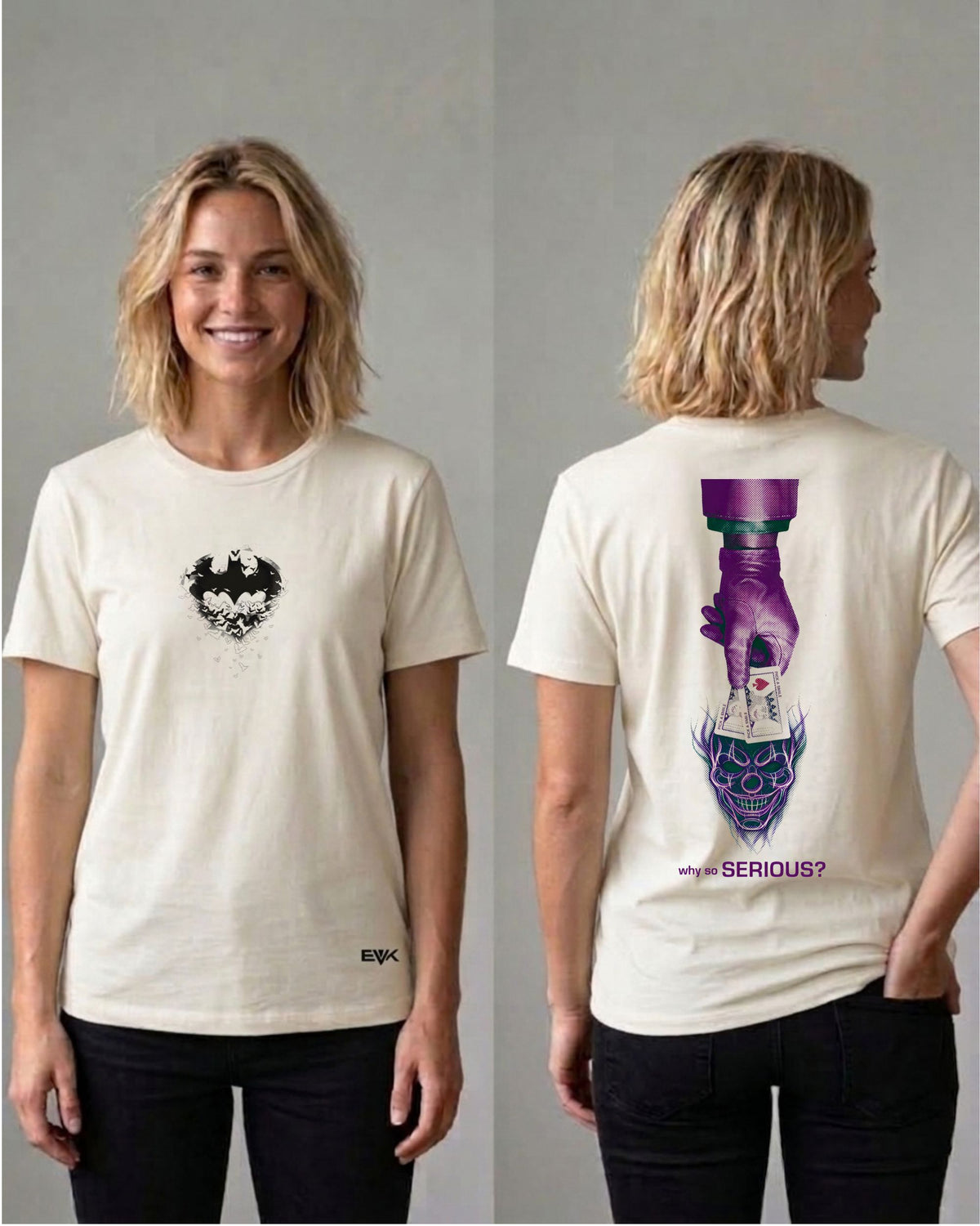 Camiseta Frente e Costas Off-White Batman – Why So Serious