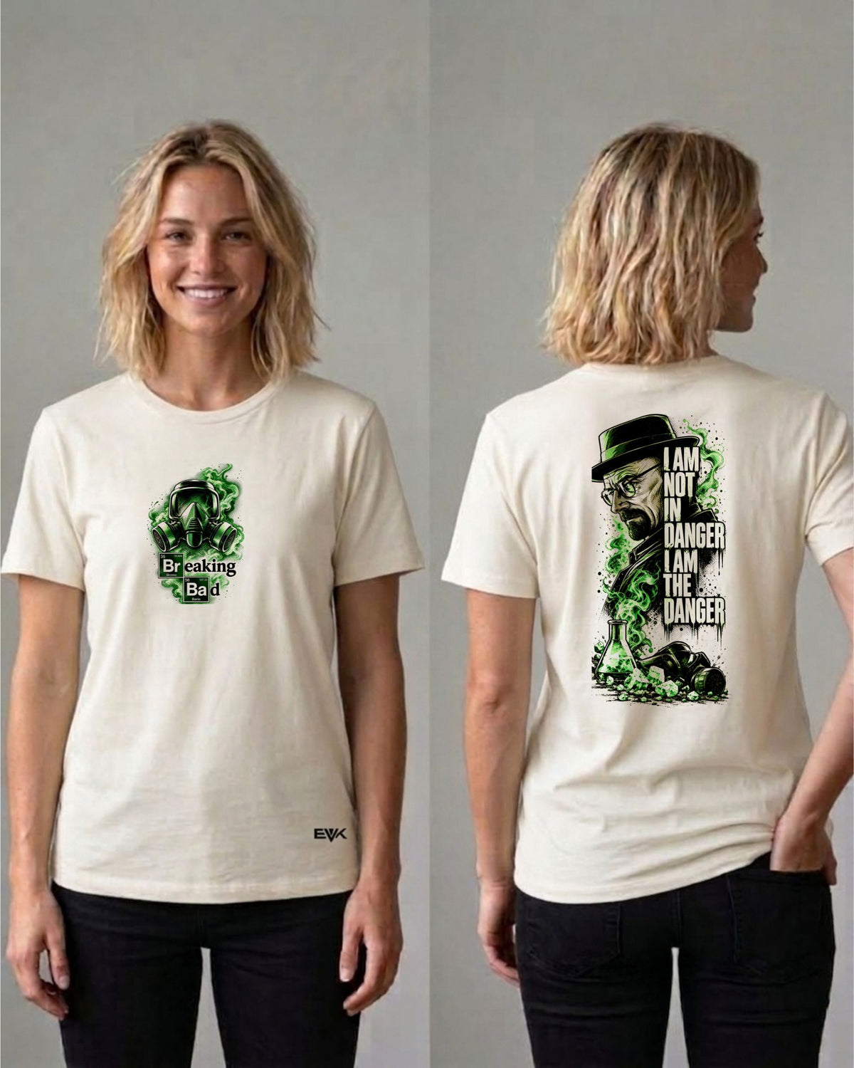 Camiseta Frente e Costas Off-White Breaking Bad – I Am the Danger