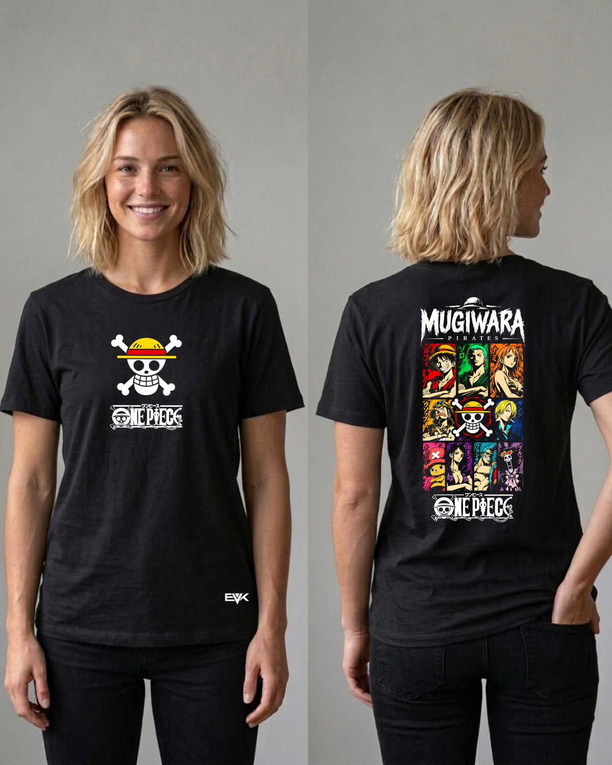 Camiseta Frente e Costas One Piece – Mugiwara Pirates