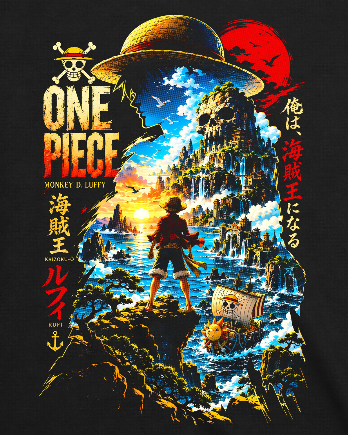 Camiseta One Piece – Luffy Grand Line Adventure
