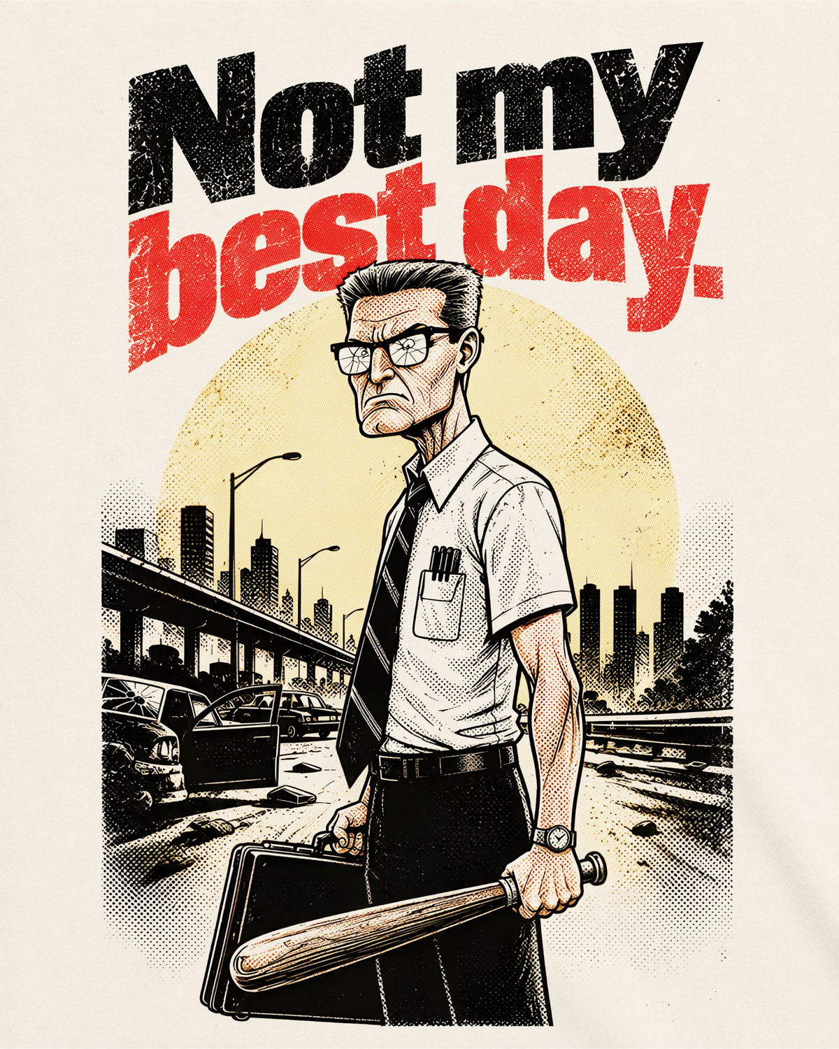 Camiseta Off-White Um Dia de Fúria – Not My Best Day