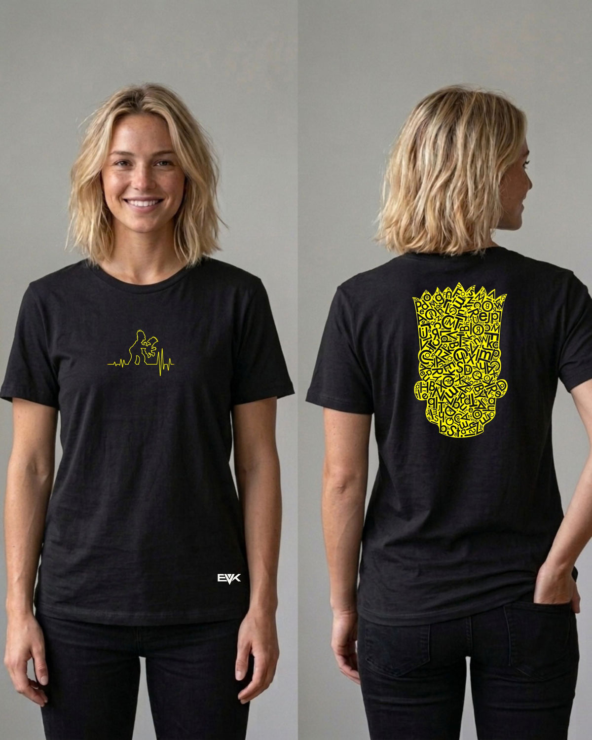 Camiseta Frente e Costas Os Simpsons – Bart Typography