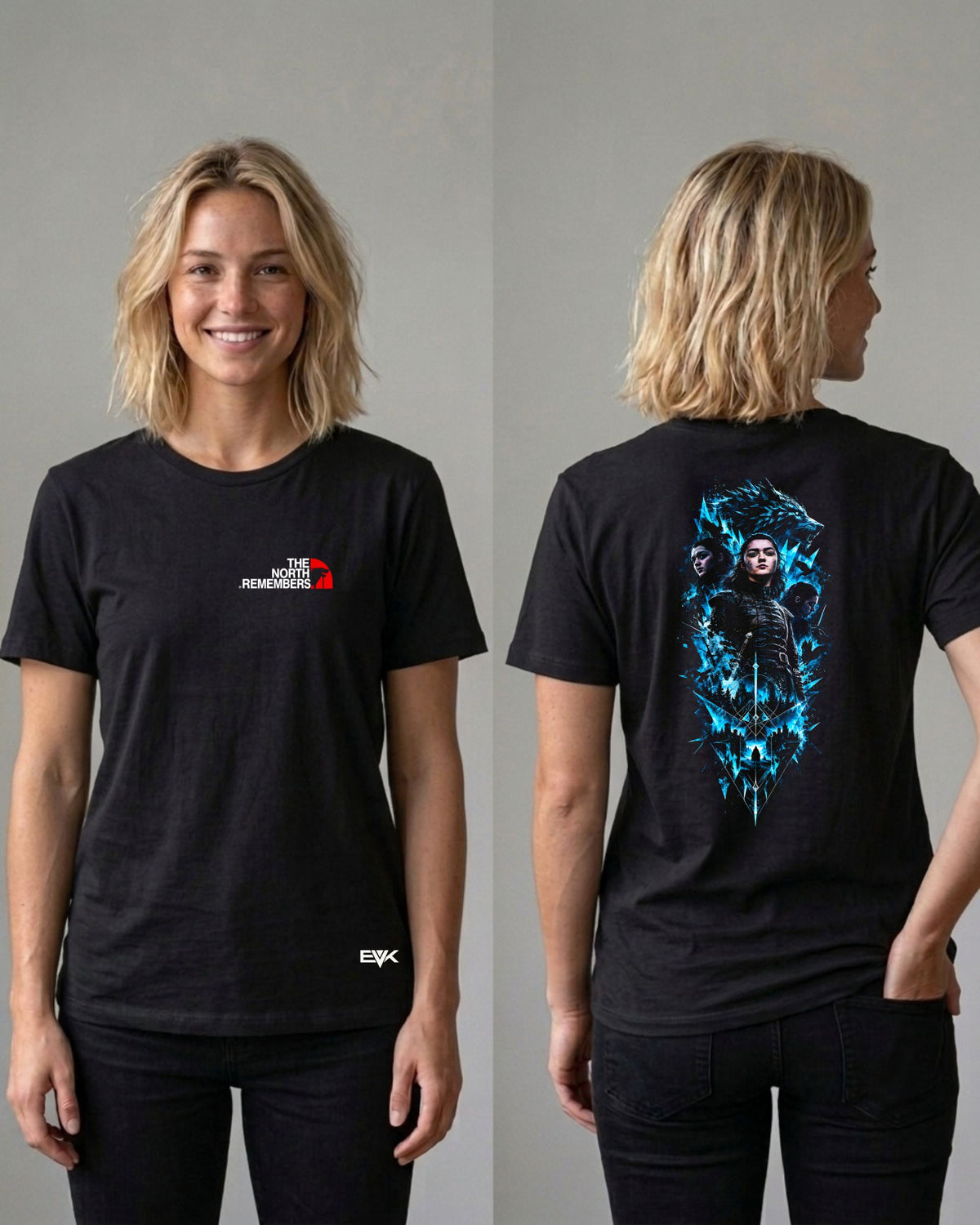 Camiseta Frente e Costas Game of Thrones – The North Remembers