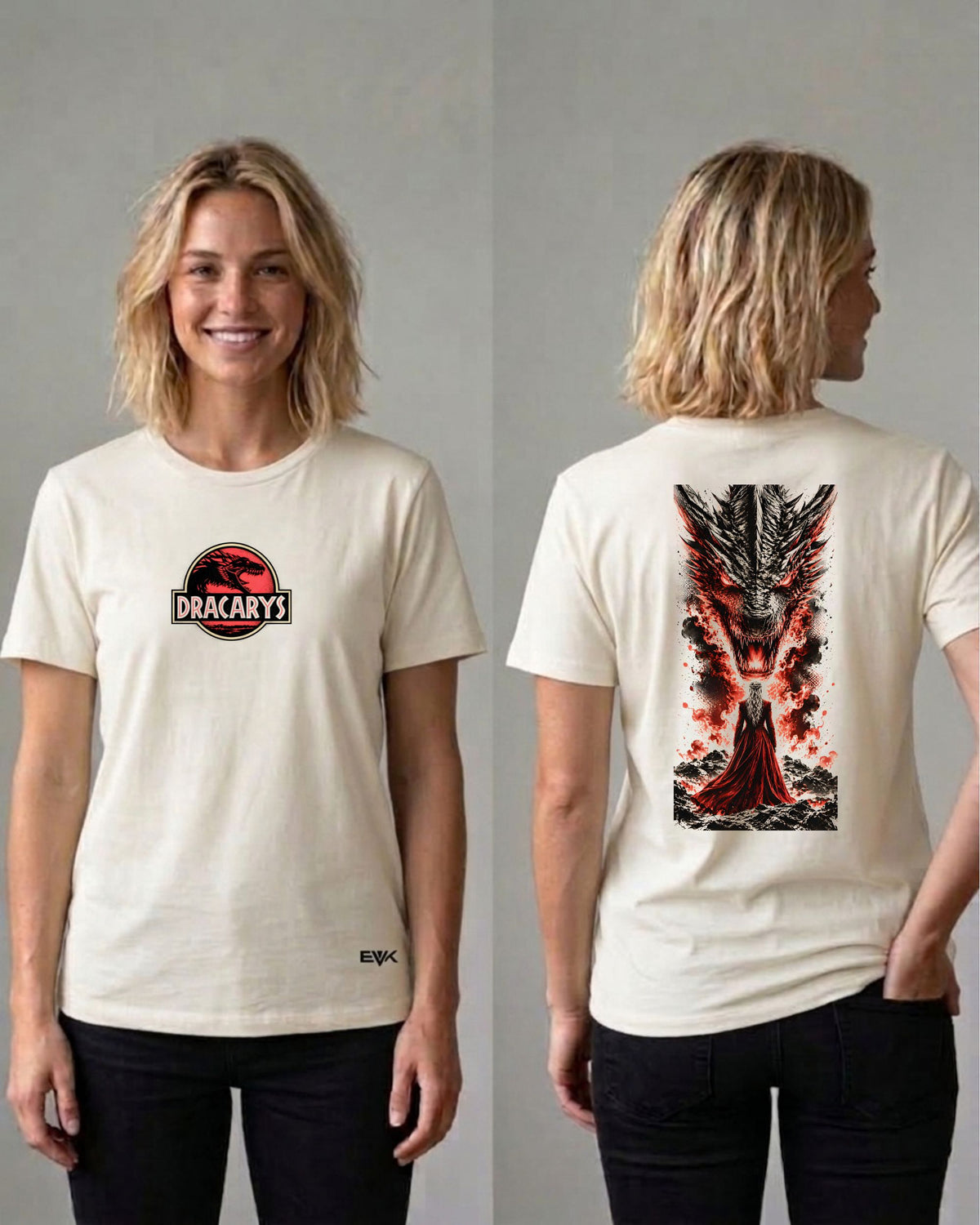 Camiseta Frente e Costas Off-White Game of Thrones – Dracarys