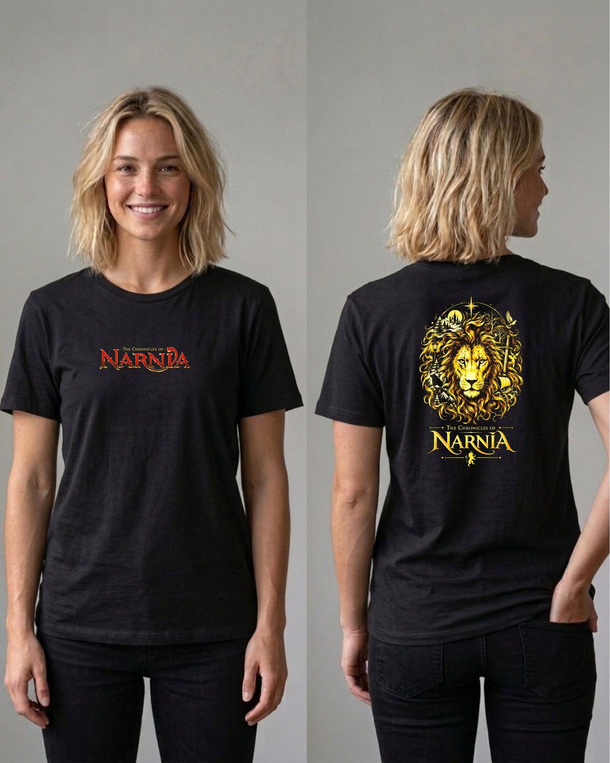 Camiseta Frente e Costas As Crônicas de Narnia – Mane of Secrets