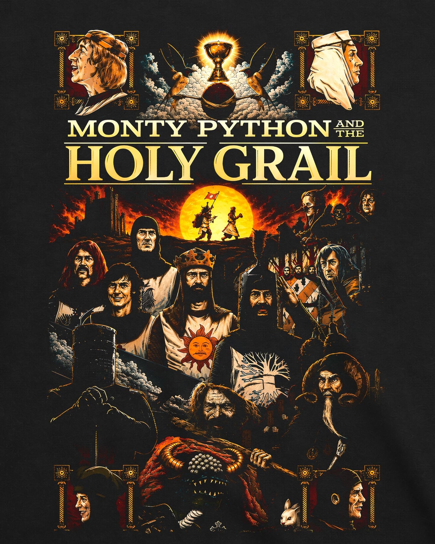 Camiseta Monty Python em Busca do Cálice Sagrado – Camelot Chronicles