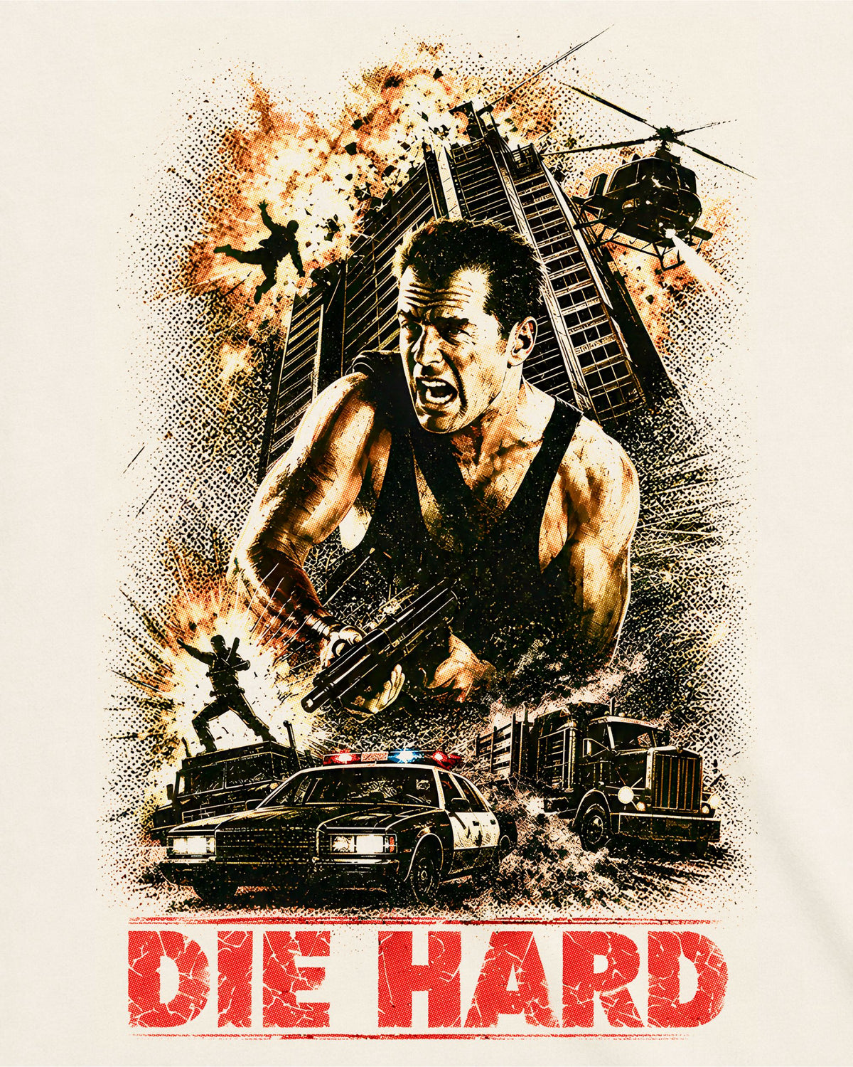 Camiseta Off-White Duro de Matar – Nakatomi Fall