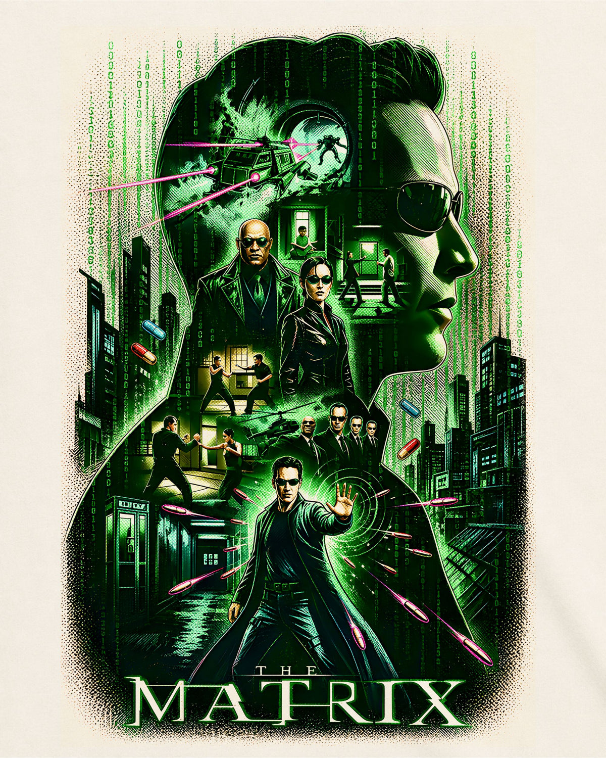 Camiseta Off-White Matrix – Neo's Mindscape