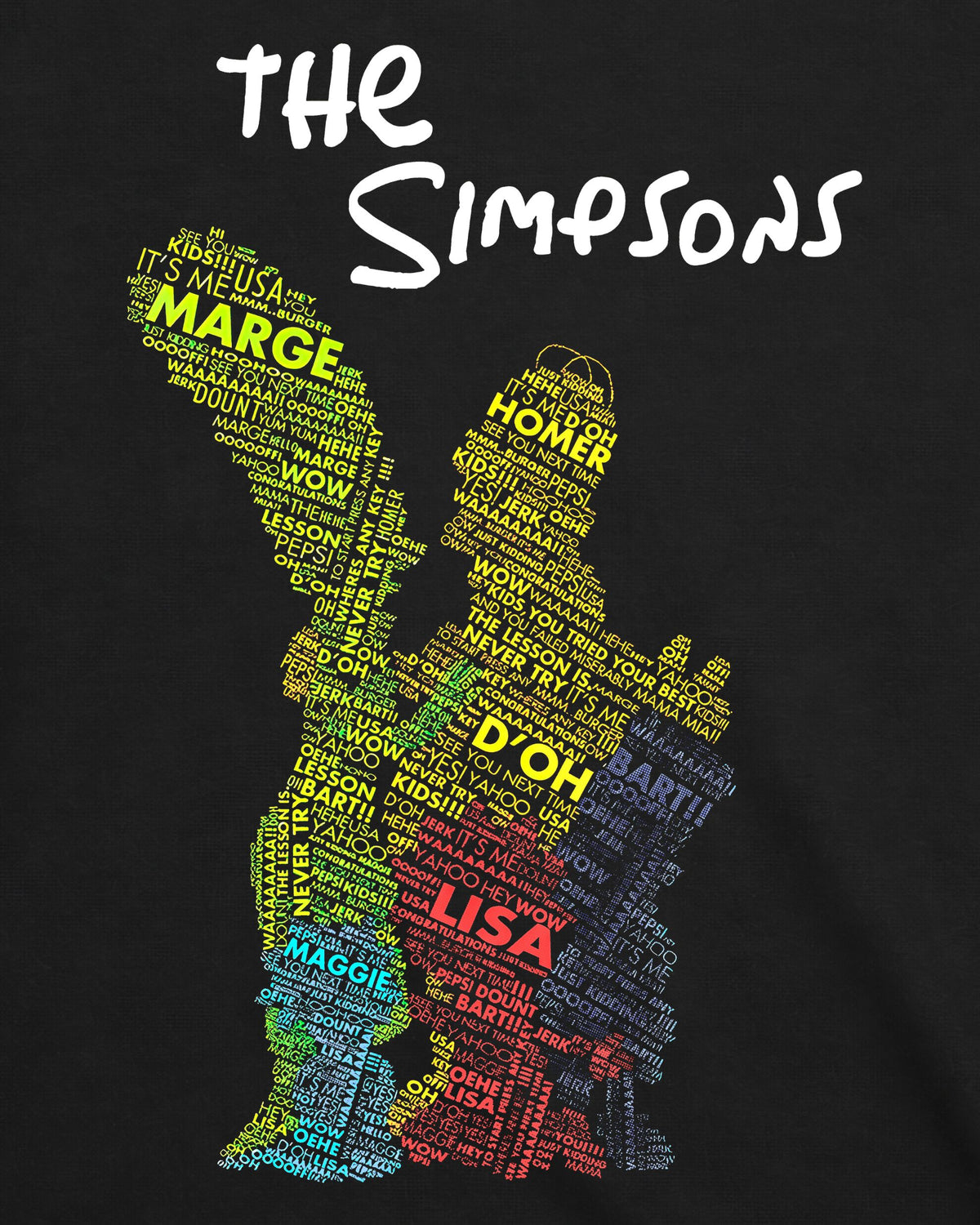 Camiseta Os Simpsons – Simpsons Family Typography