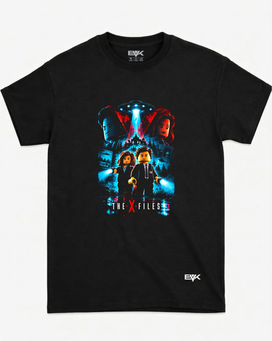 Camiseta Arquivo X – LEGO X-Files Parody Art