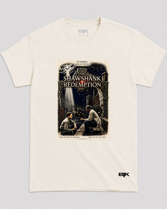 Camiseta Off-White Um Sonho de Liberdade – Fear Can Hold You Prisoner