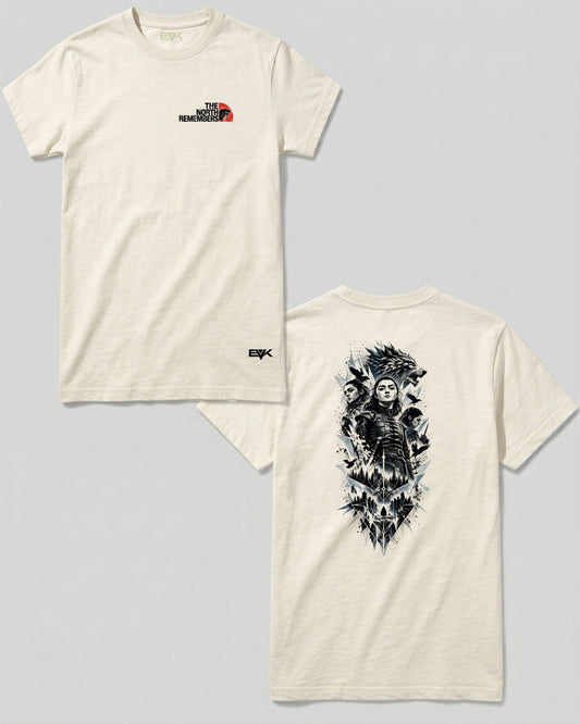 Camiseta Frente e Costas Off-White Game of Thrones – The North Remembers