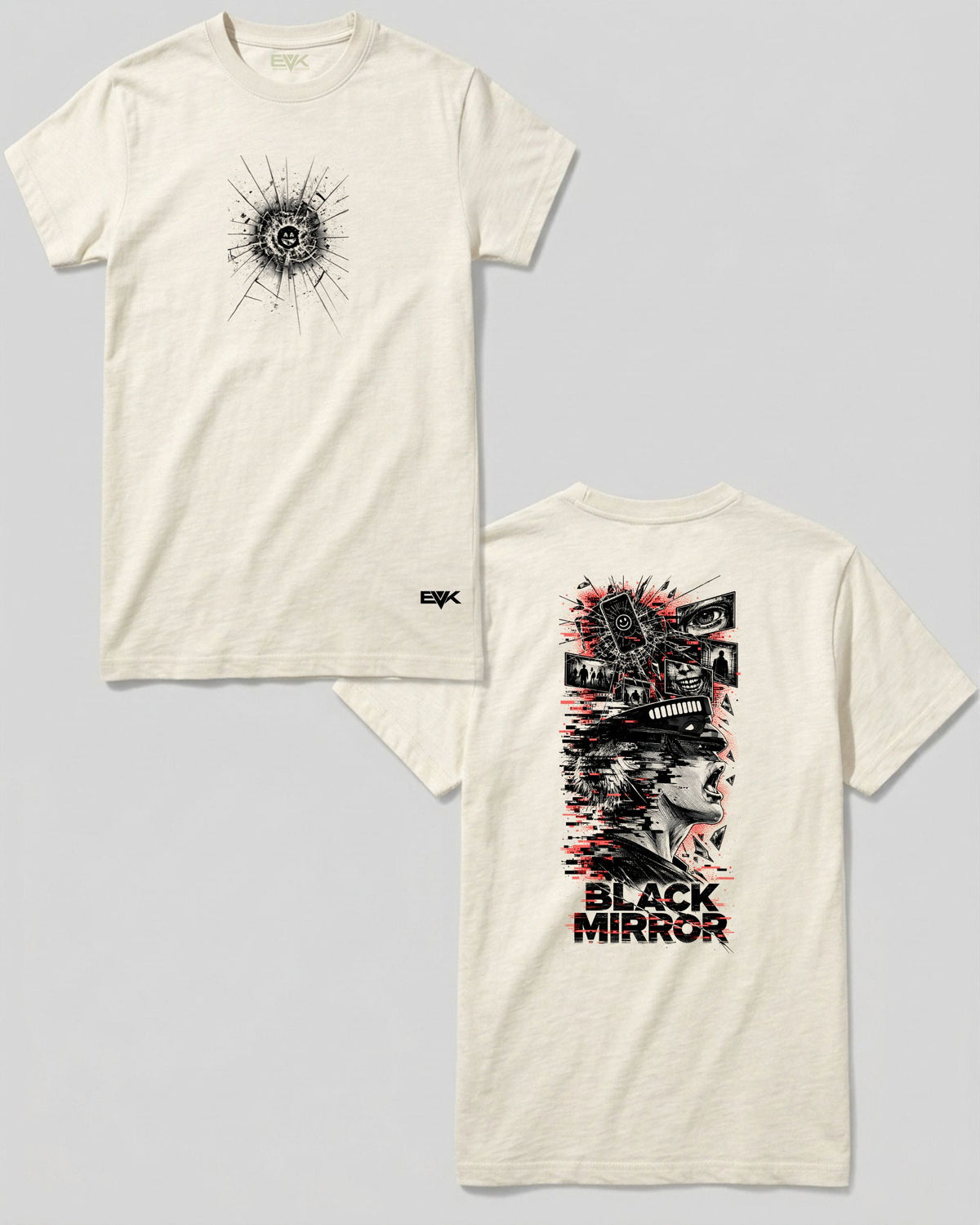 Camiseta Frente e Costas Off-White Black Mirror – Playtest Virtual Reality Tee