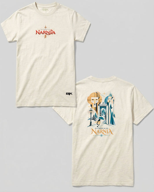Camiseta Frente e Costas Off-White As Crônicas de Narnia – Lines of Narnia