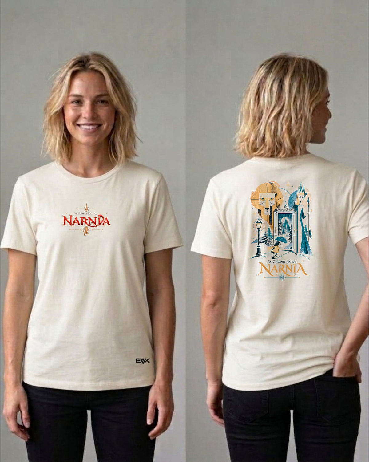 Camiseta Frente e Costas Off-White As Crônicas de Narnia – Lines of Narnia