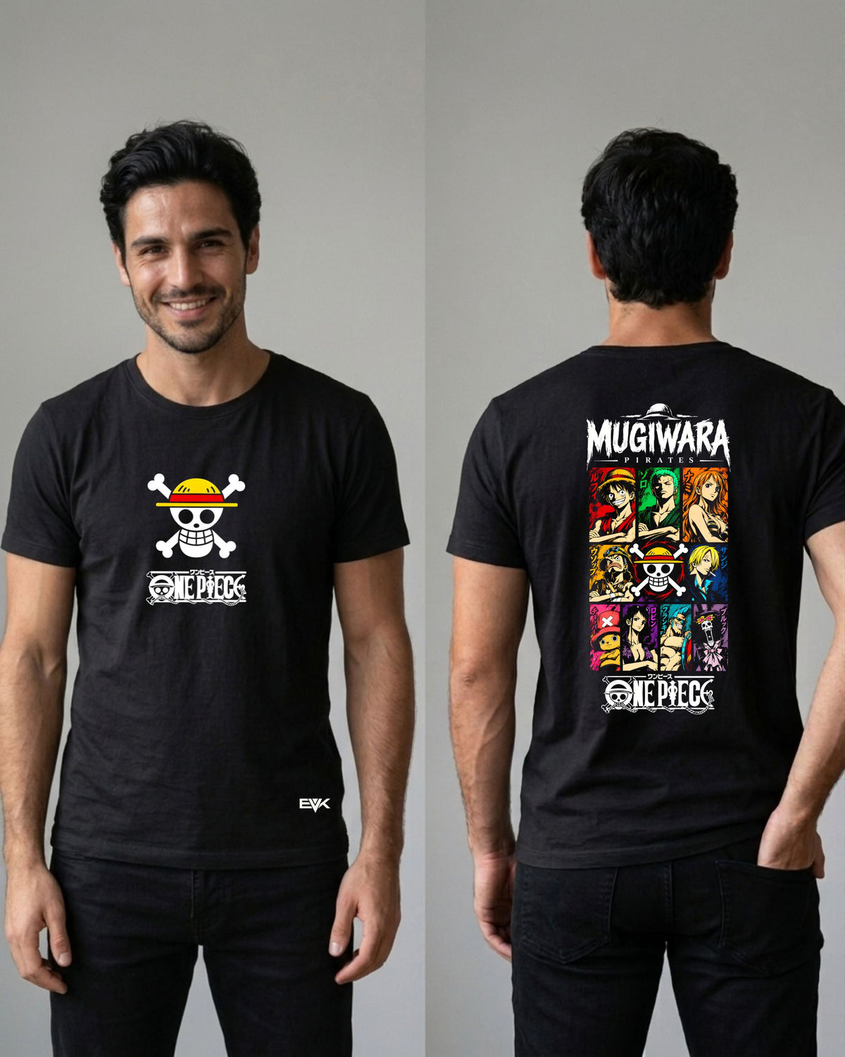 Camiseta Frente e Costas One Piece – Mugiwara Pirates