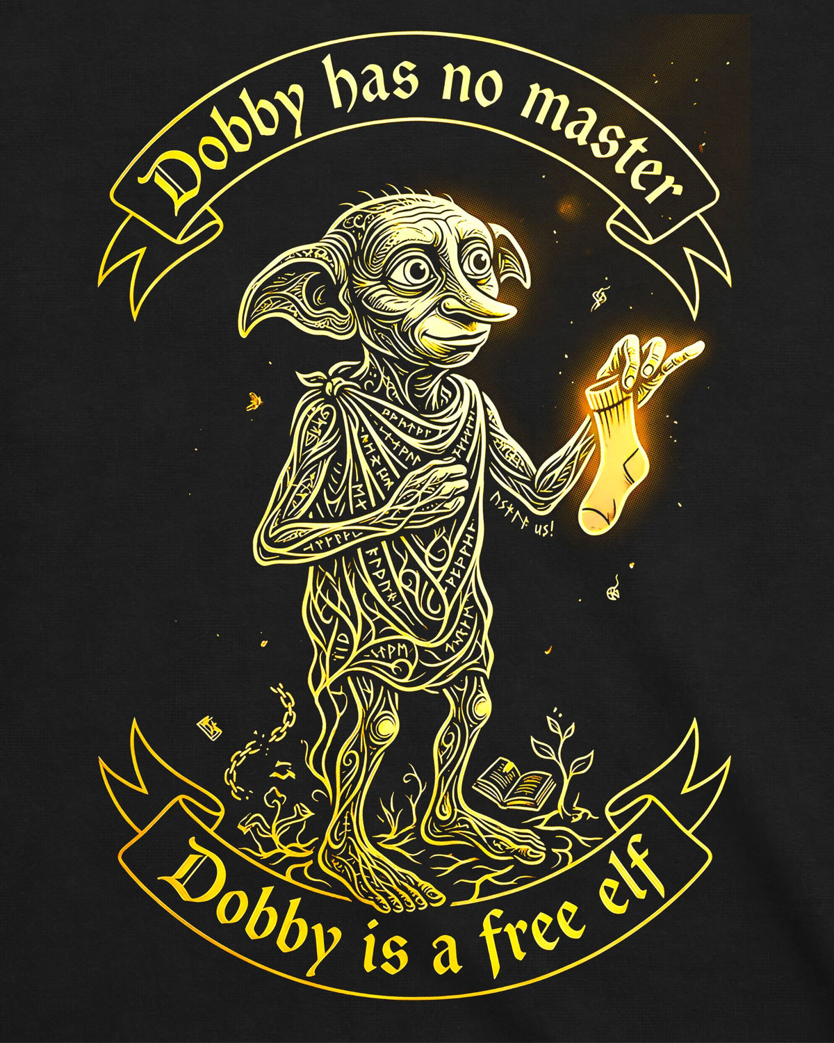 Camiseta Harry Potter – Dobby Has No Master