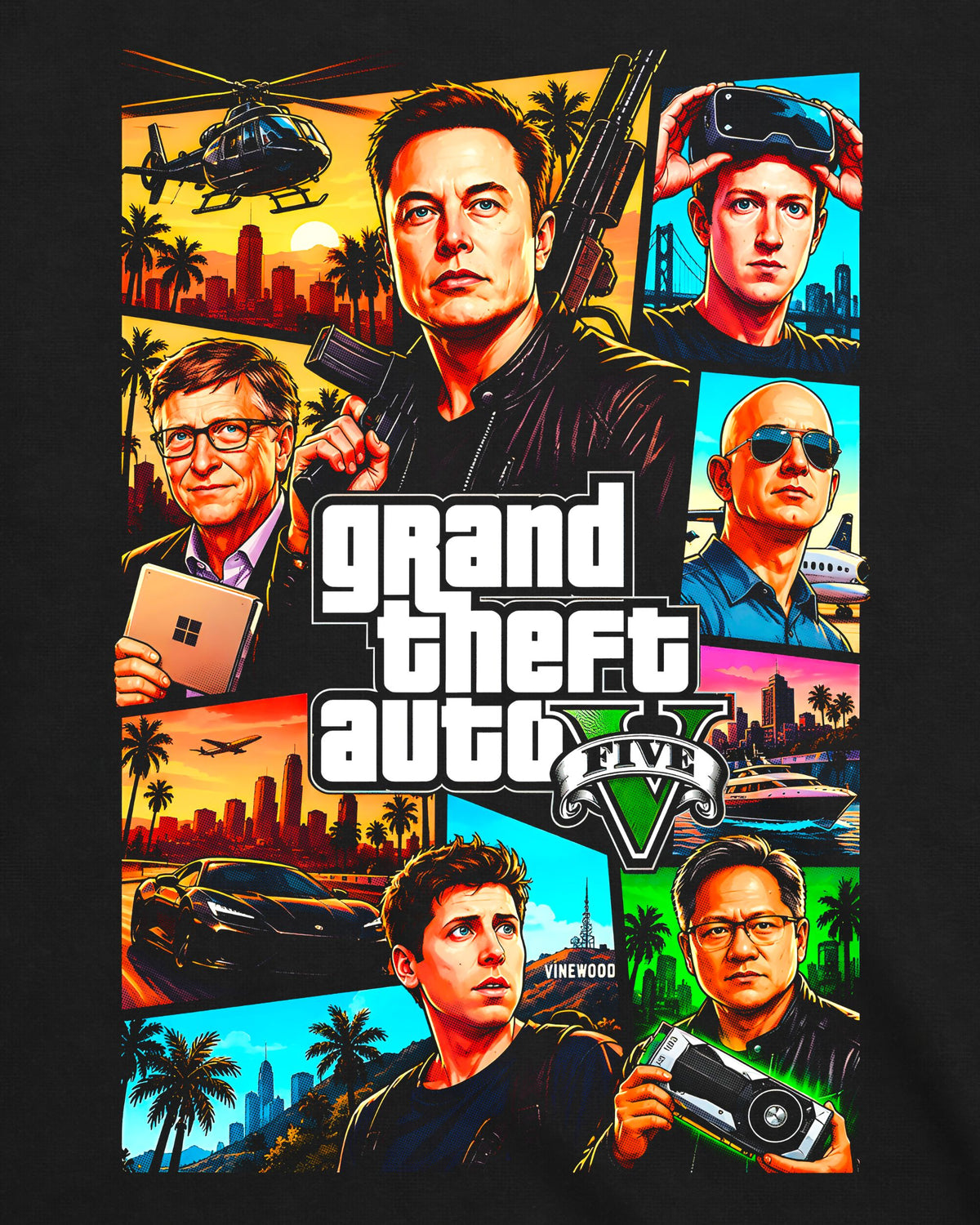 Camiseta GTA – Silicon Valley Heist