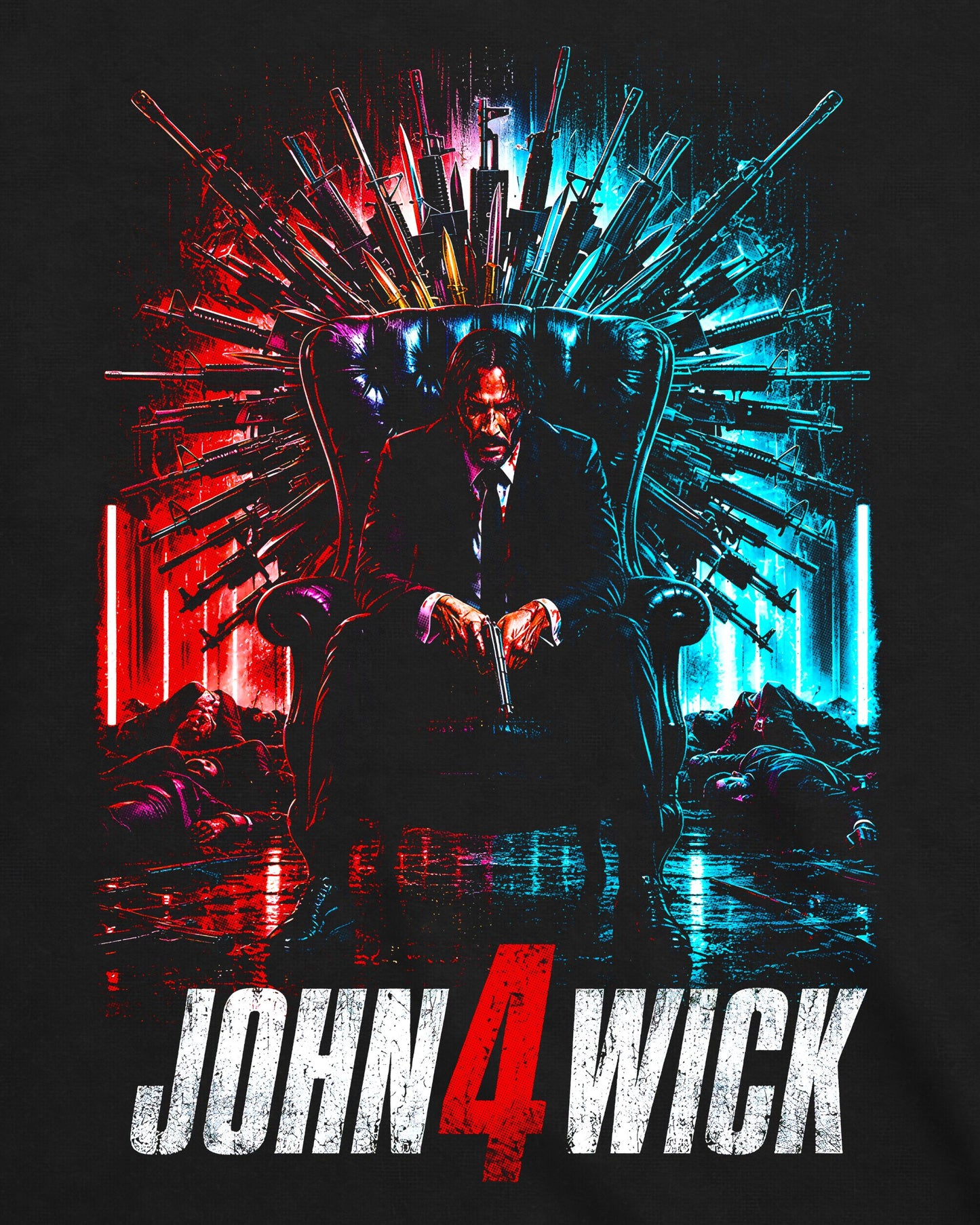 Camiseta John Wick 4: Baba Yaga – Throne of Weapons