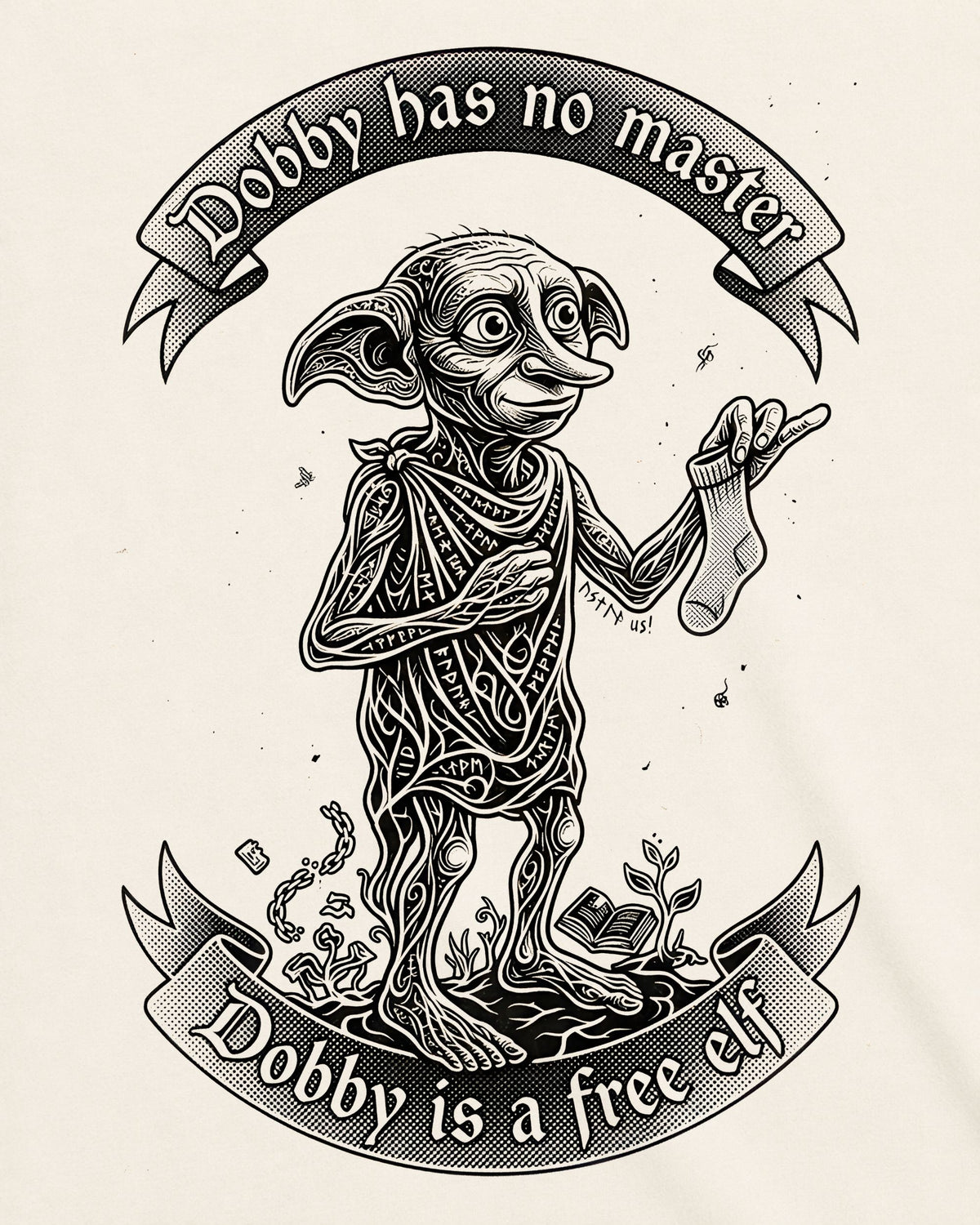 Camiseta Off-White Harry Potter – Dobby Has No Master