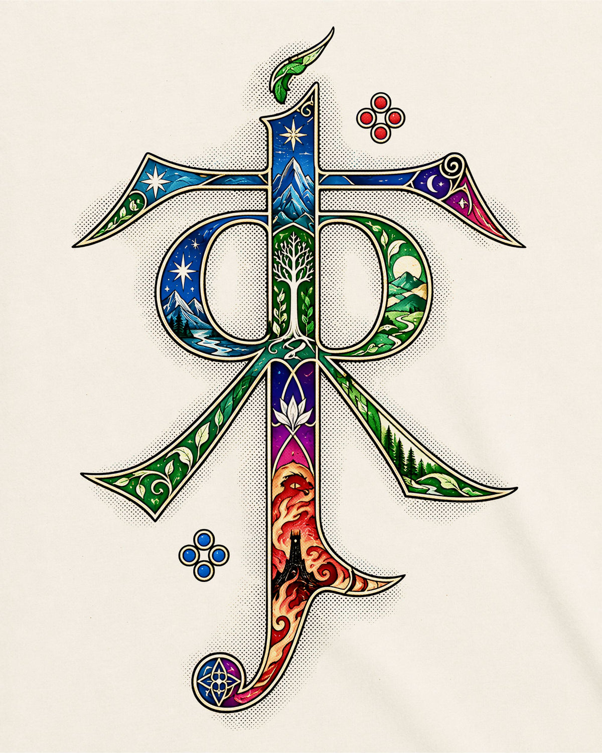 Camiseta Off-White O Senhor dos Anéis – Tolkien Glass