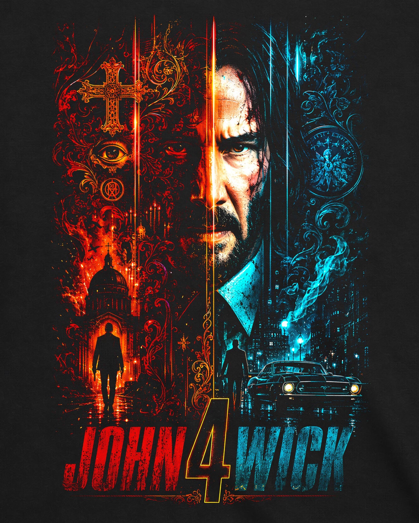 Camiseta John Wick 4: Baba Yaga – Divided Retribution