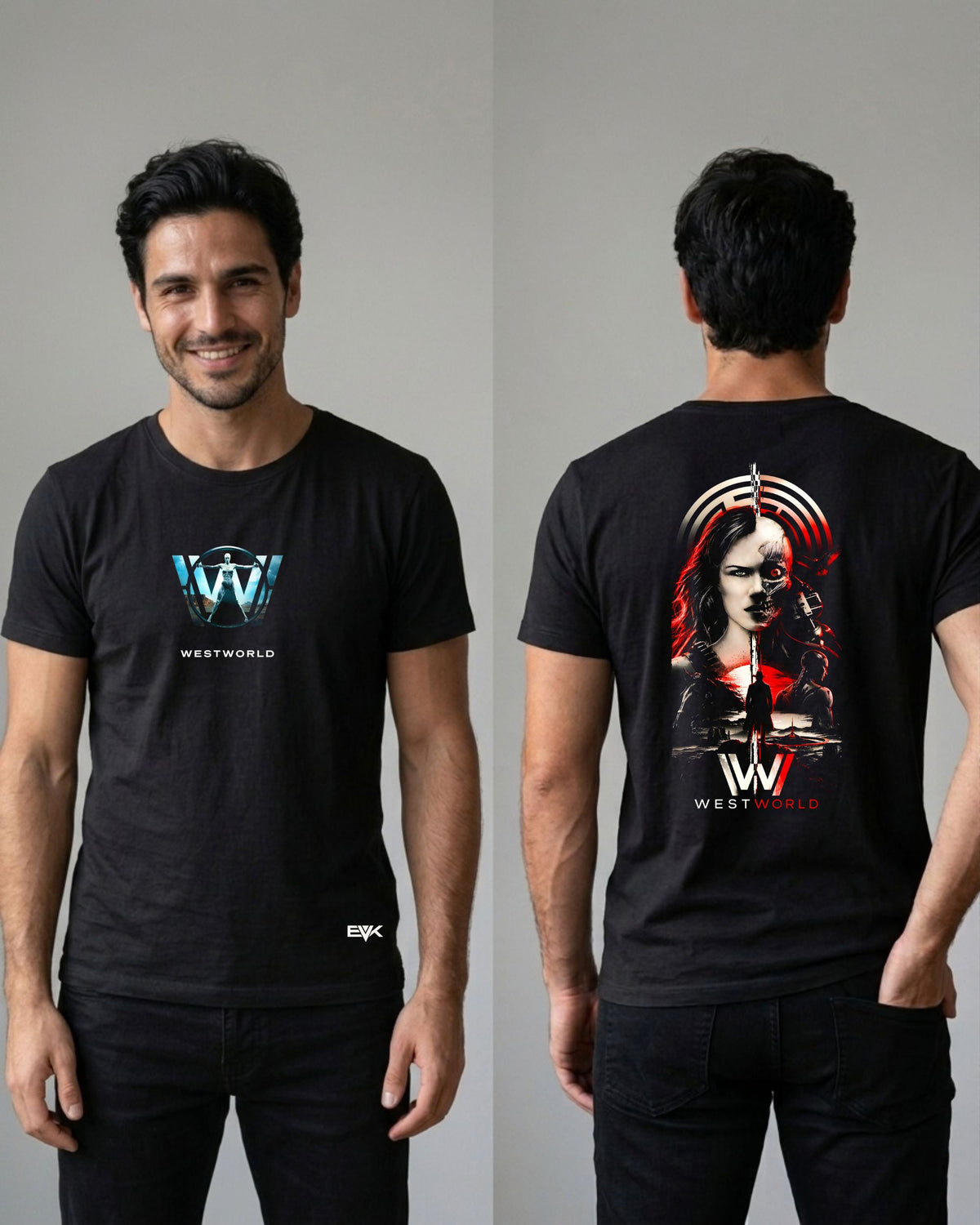 Camiseta Frente e Costas Westworld – The Evolution of Dolores