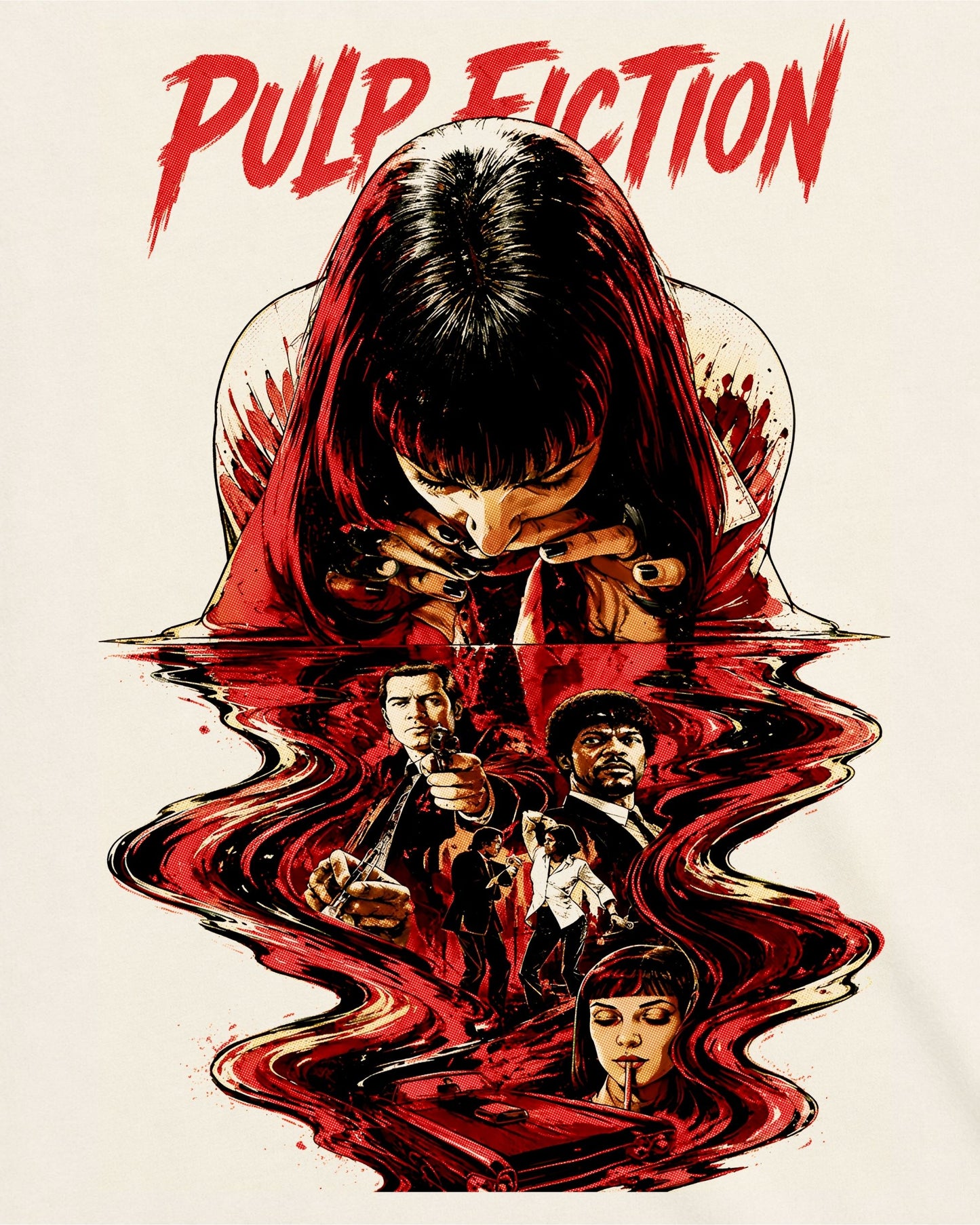 Camiseta Off-White Pulp Fiction – Tempo de Violência – Mia Wallace Dark