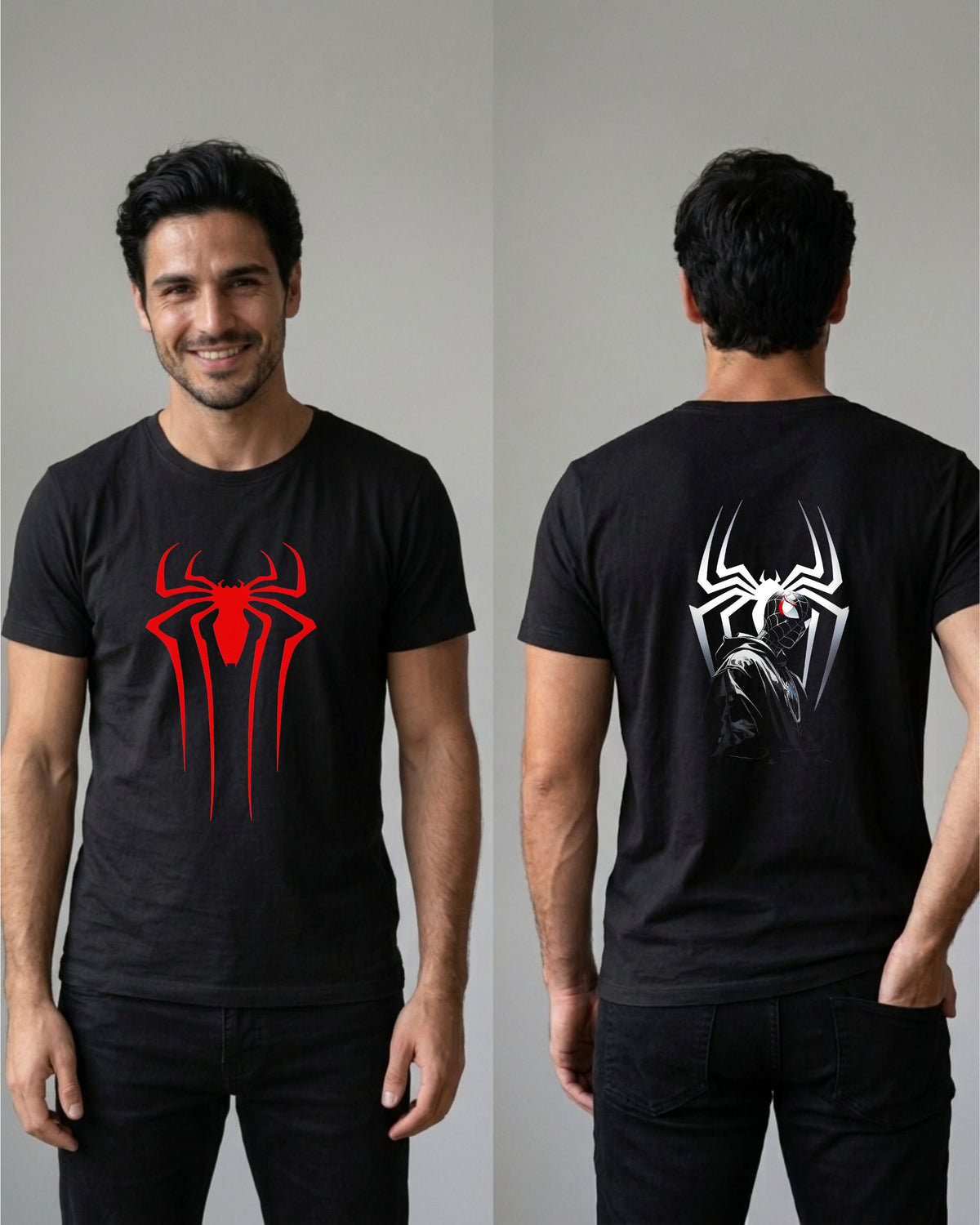 Camiseta Frente e Costas Homem-Aranha – Spider-Verse Dual Shield Tee