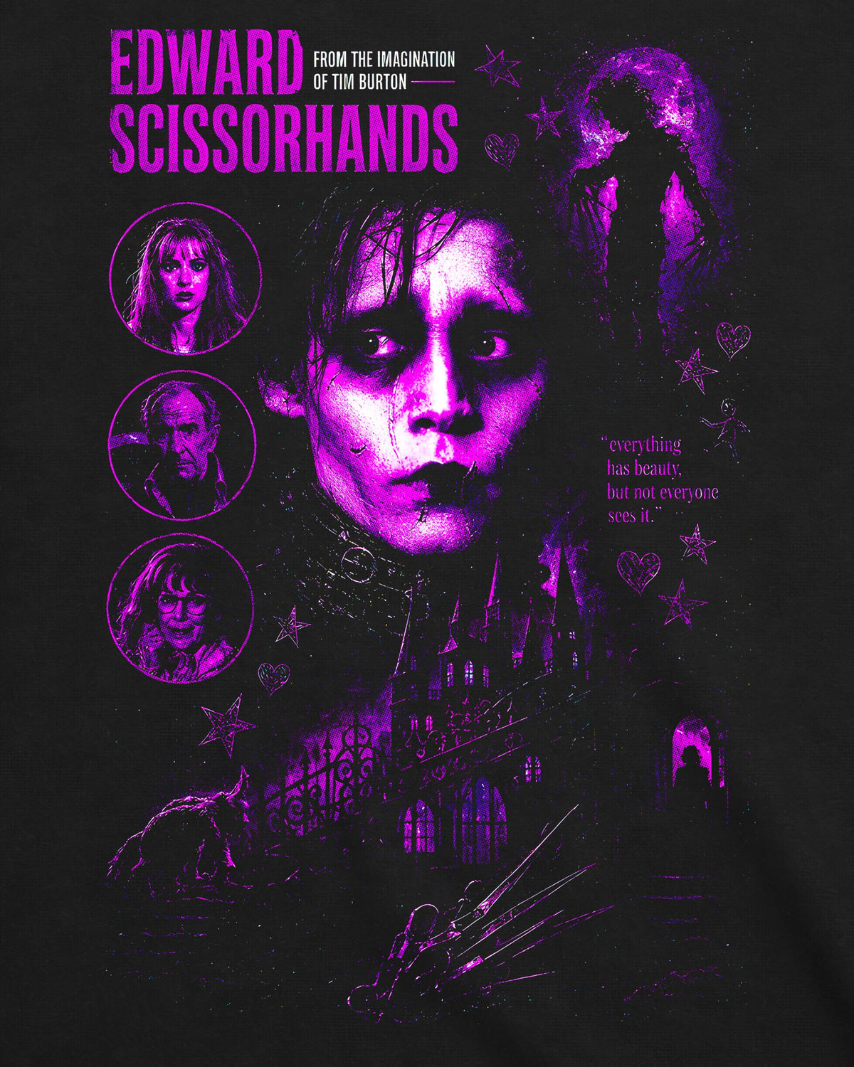 Camiseta Edward Mãos de Tesoura – Vintage Purple Edward
