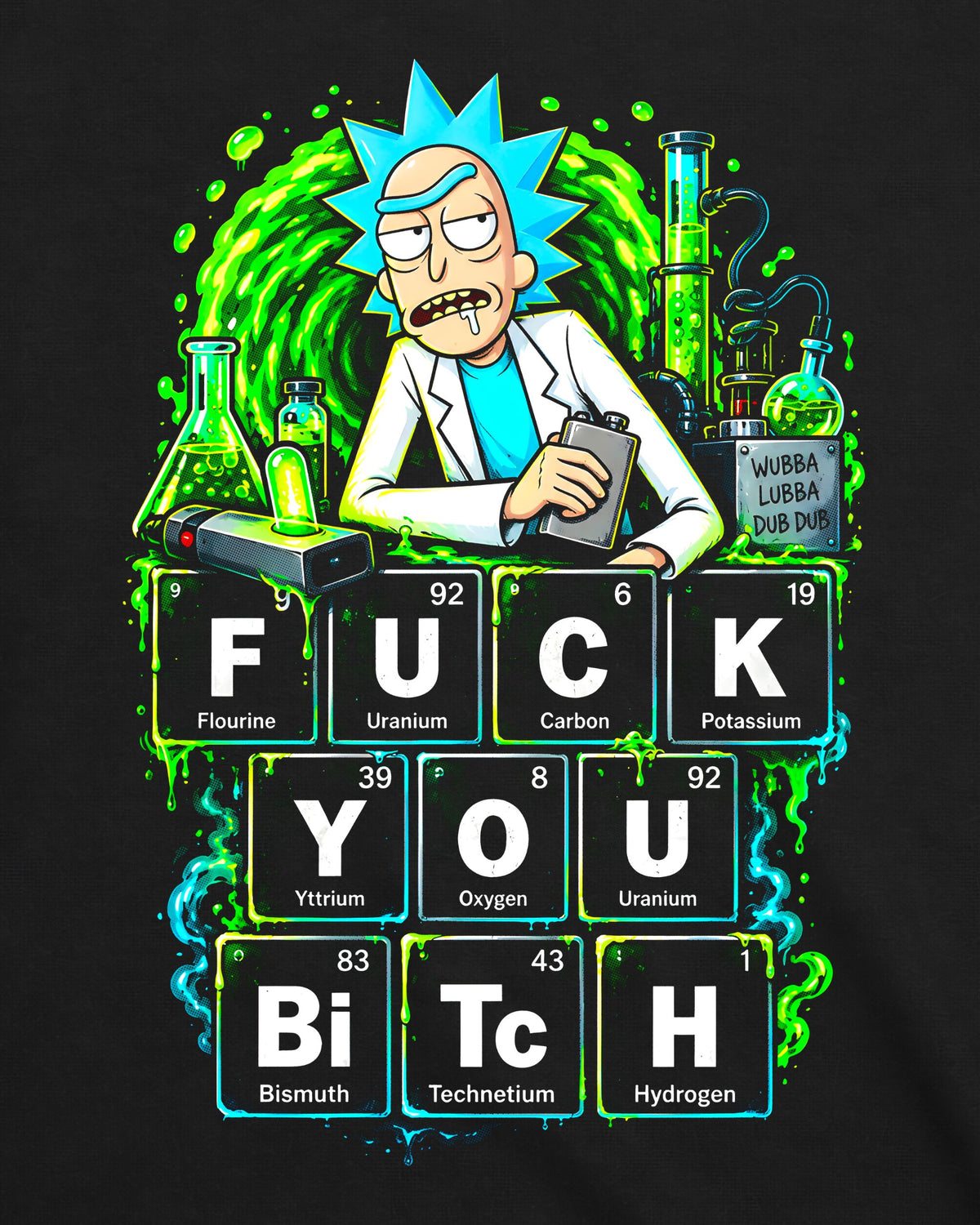 Camiseta Rick and Morty – Rick's Chemistry Lesson
