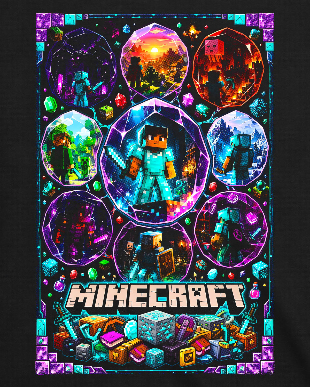 Camiseta Minecraft – Full Diamond