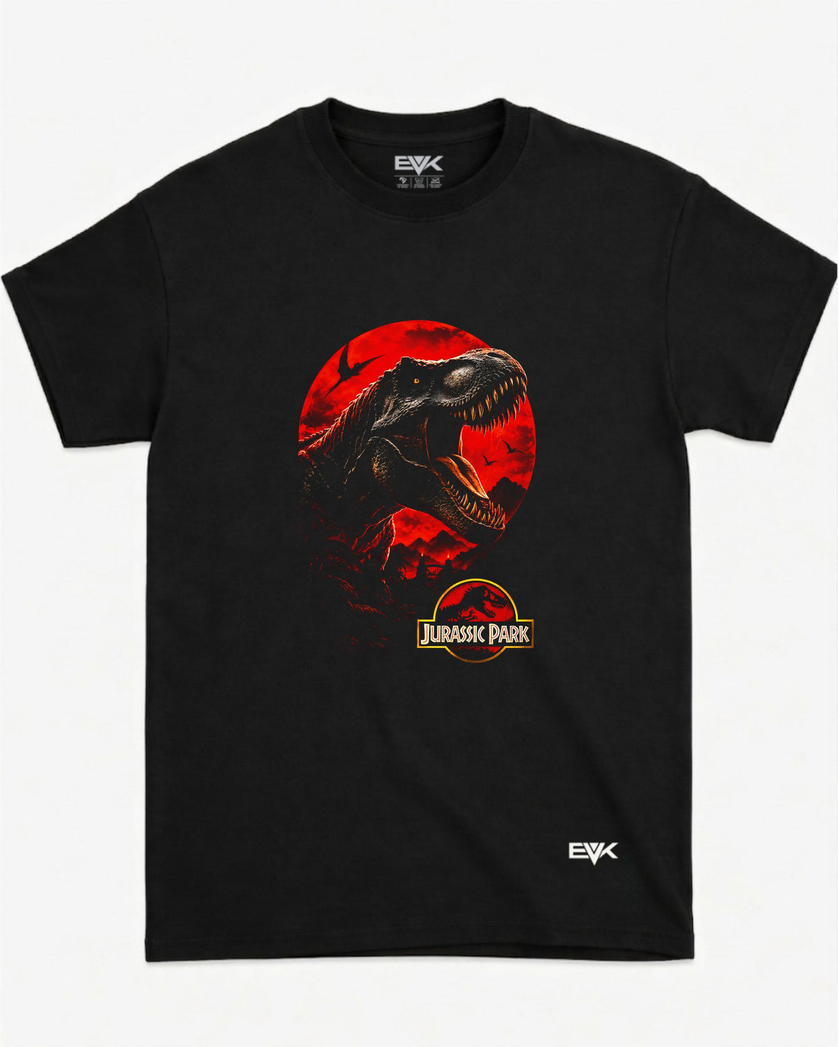 Camiseta Jurassic Park – T-Rex Roaring Moon Graphic