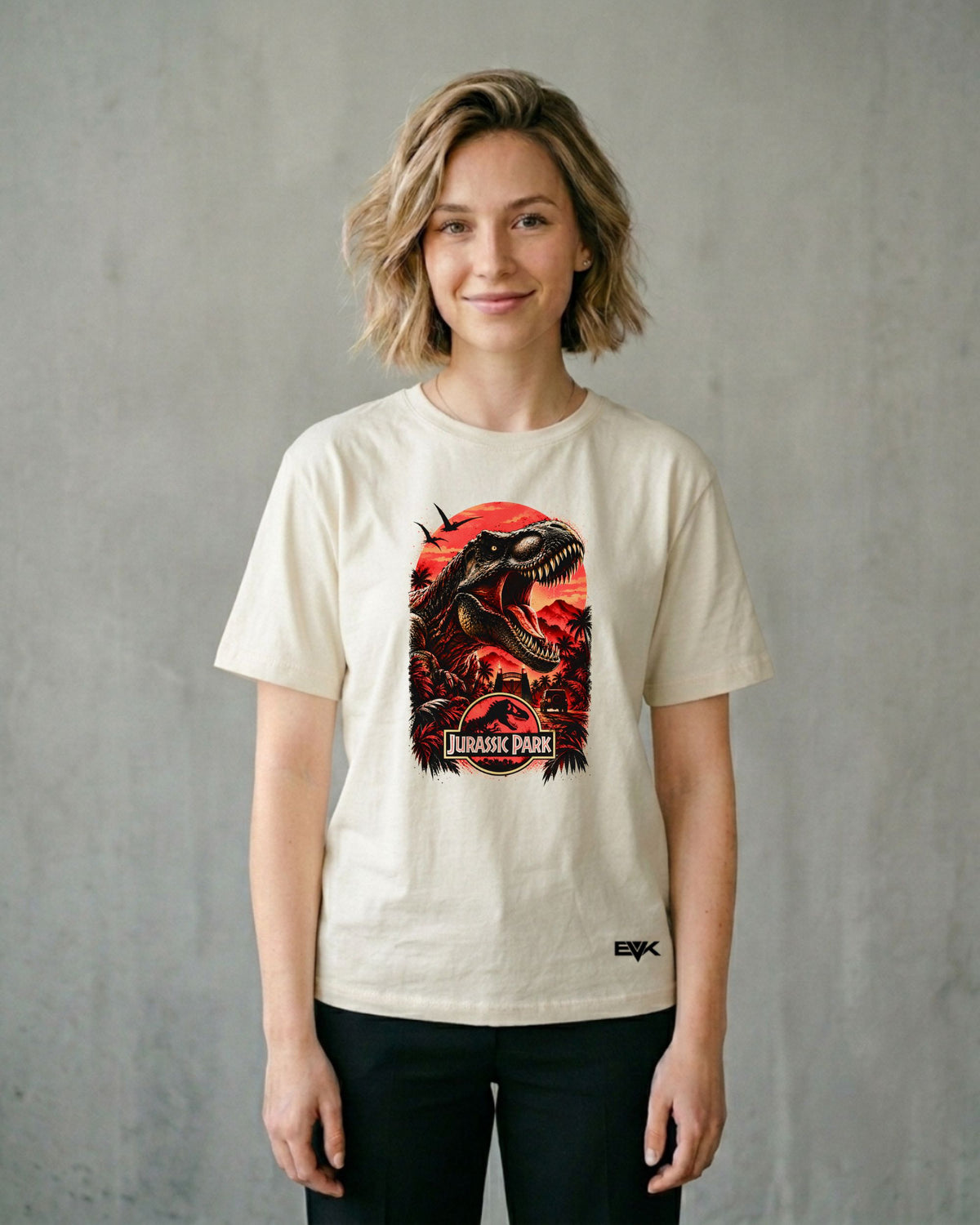 Camiseta Off-White Jurassic Park – T-Rex Roaring Moon Graphic