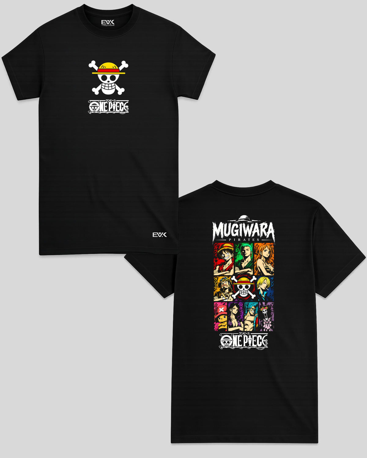 Camiseta Frente e Costas One Piece – Mugiwara Pirates