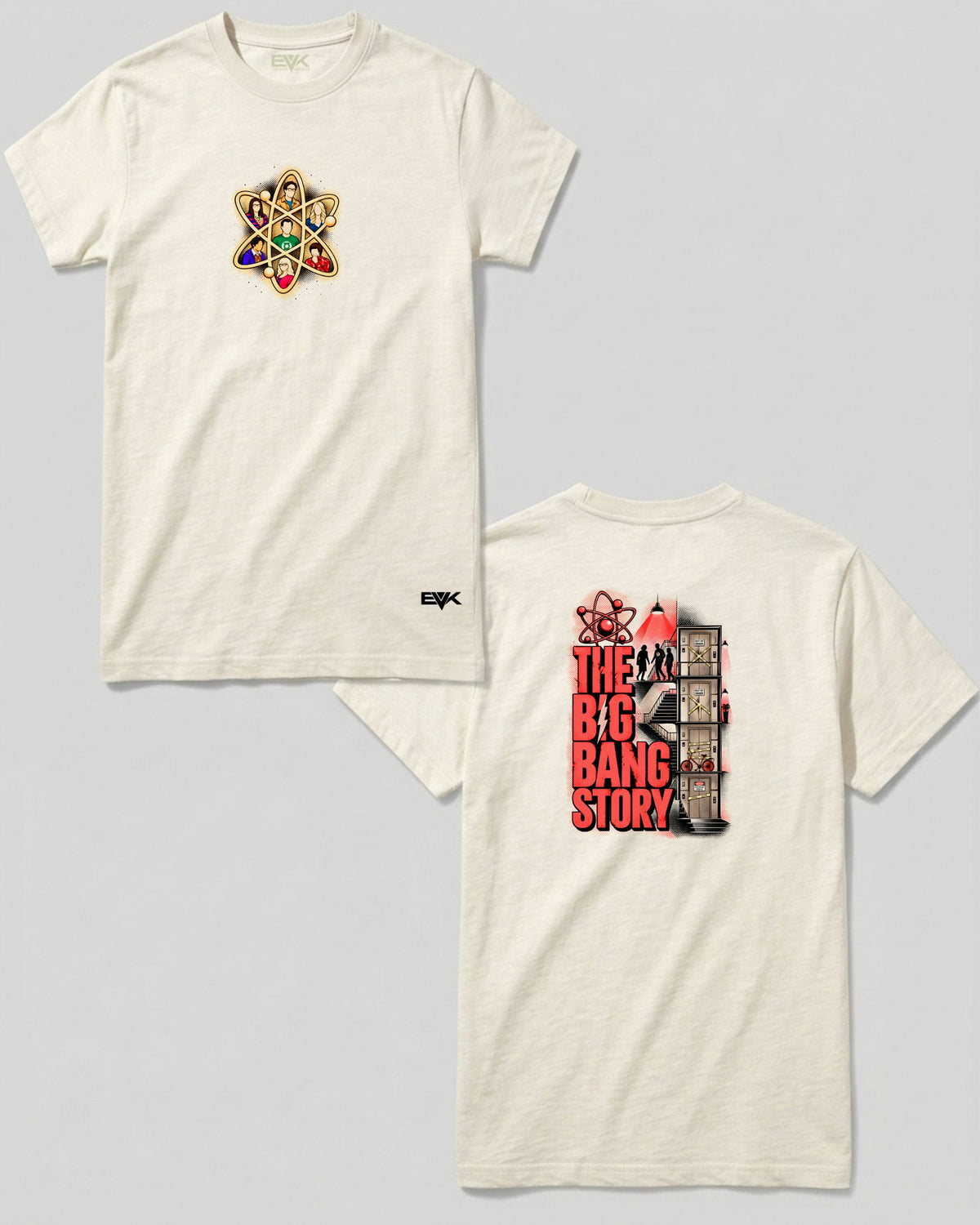 Camiseta Frente e Costas Off-White The Big Bang Theory – The Big Bang Story
