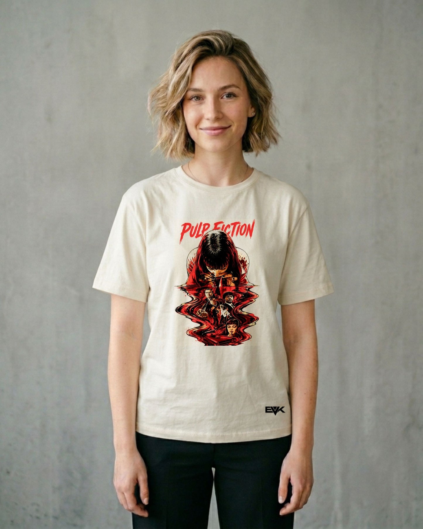 Camiseta Off-White Pulp Fiction – Tempo de Violência – Mia Wallace Dark