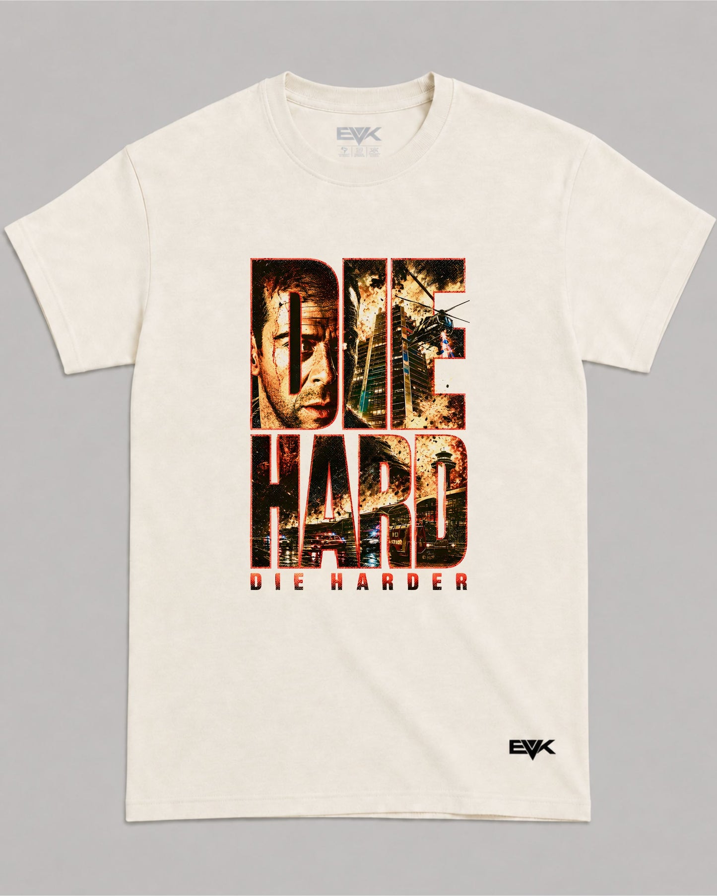 Camiseta Off-White Duro de Matar – Die Harder Collage