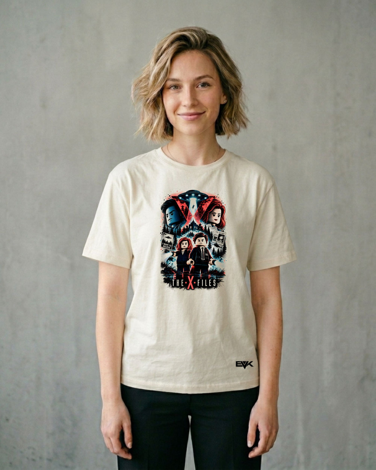 Camiseta Off-White Arquivo X – LEGO X-Files Parody Art