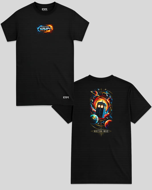 Camiseta Frente e Costas Doctor Who – Space and Time Vortex