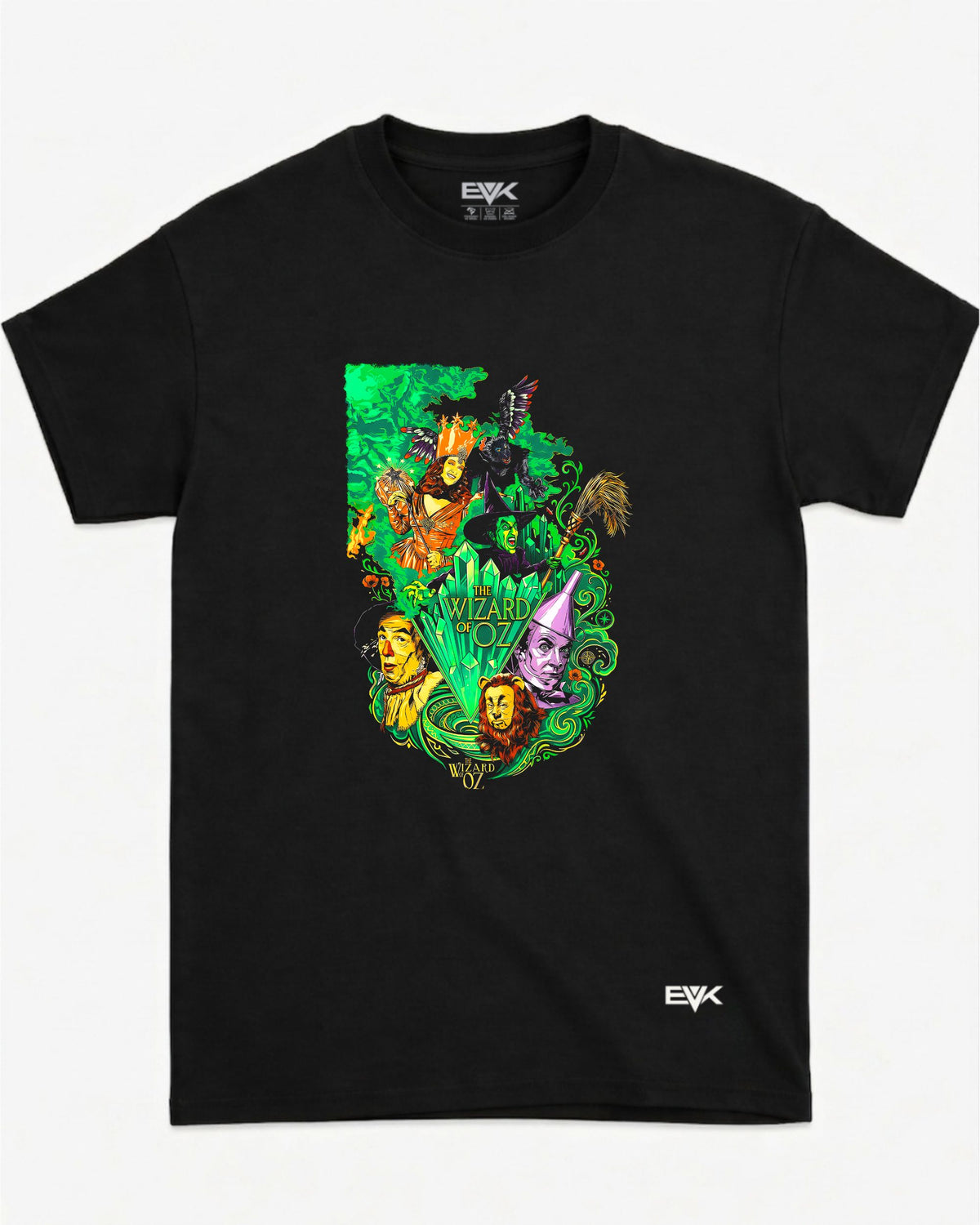 Camiseta O Mágico de Oz – Psychedelic Emerald Collage