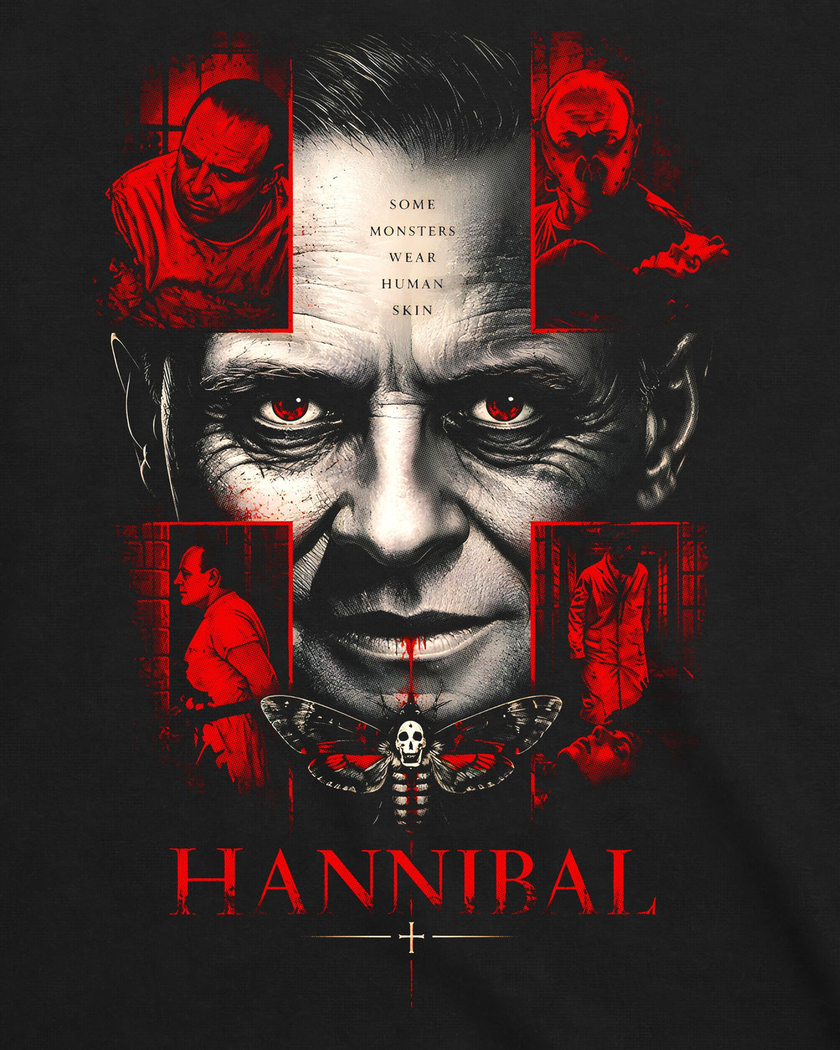 Camiseta O Silêncio dos Inocentes – Some Monsters Wear Human Skin Graphic